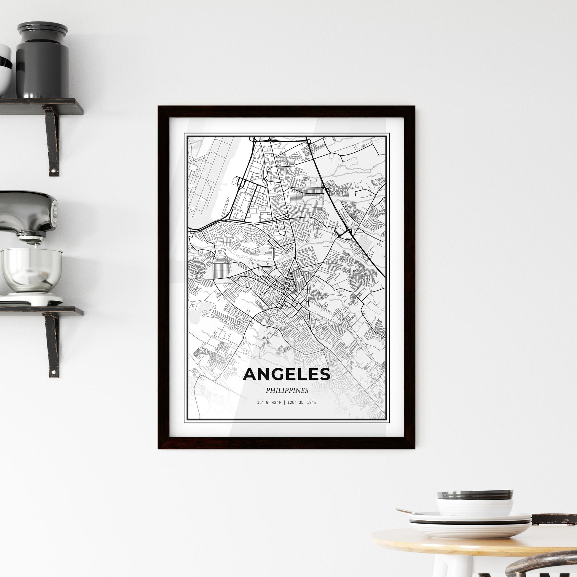 Angeles Philippines - Minimal City Map