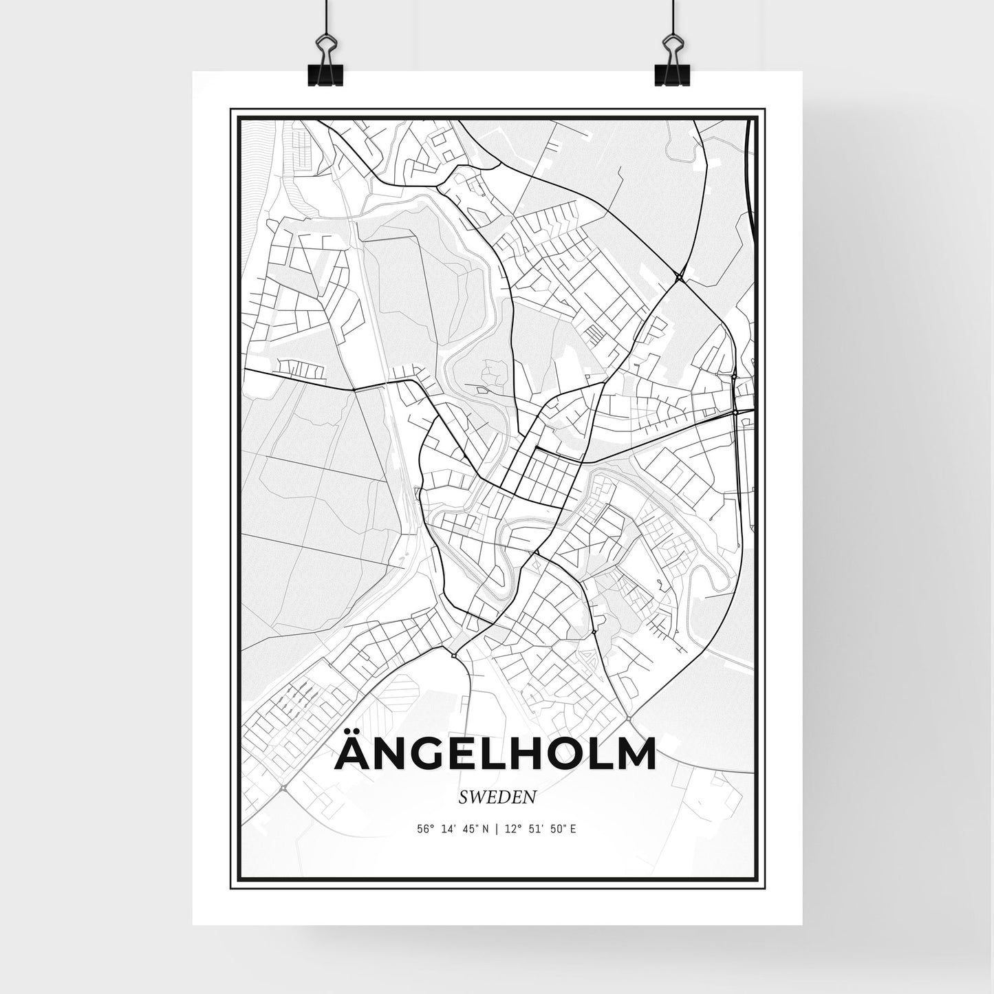 Ängelholm Sweden - Premium City Map Poster