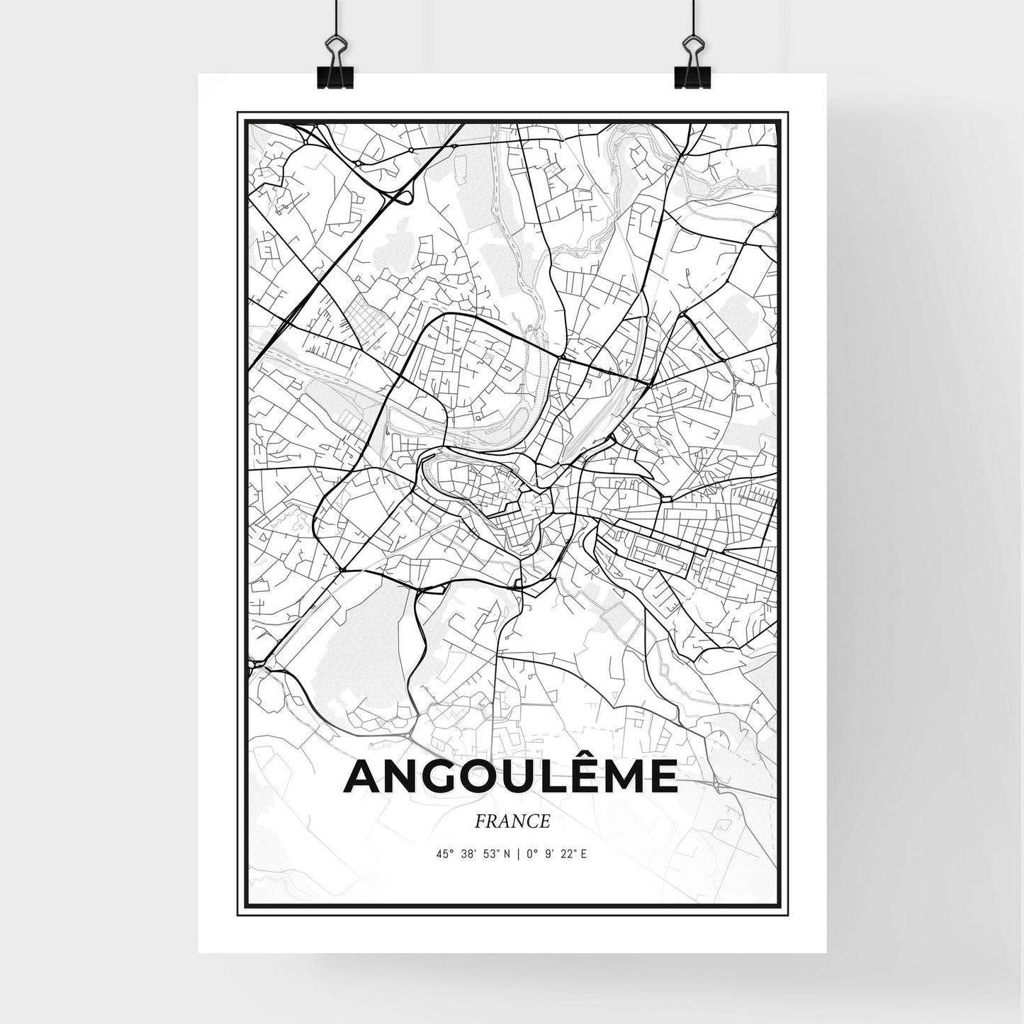 Angoulême France - Premium City Map Poster