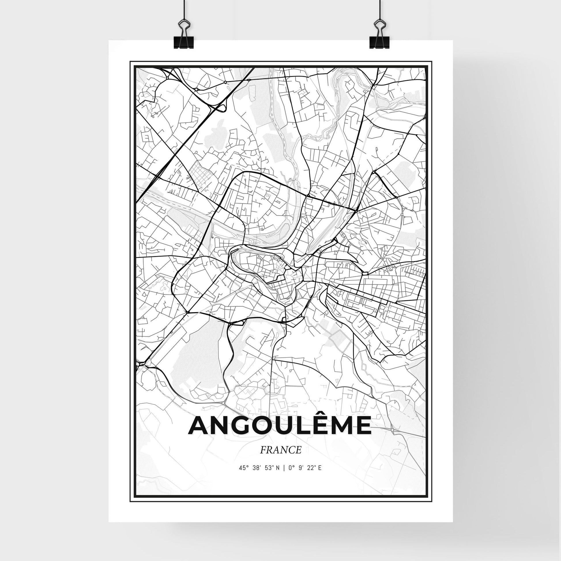 Angoulême France - Premium City Map Poster