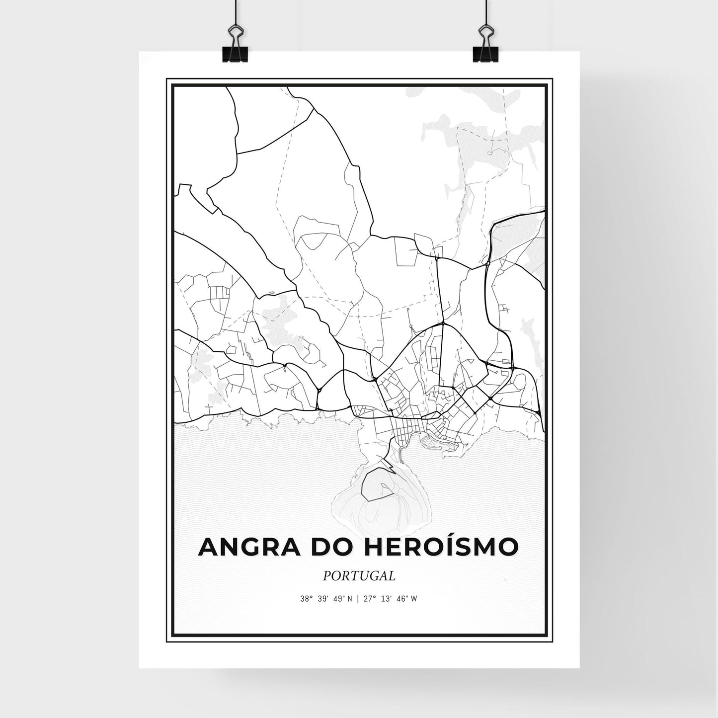 Angra do Heroísmo Portugal - Premium City Map Poster