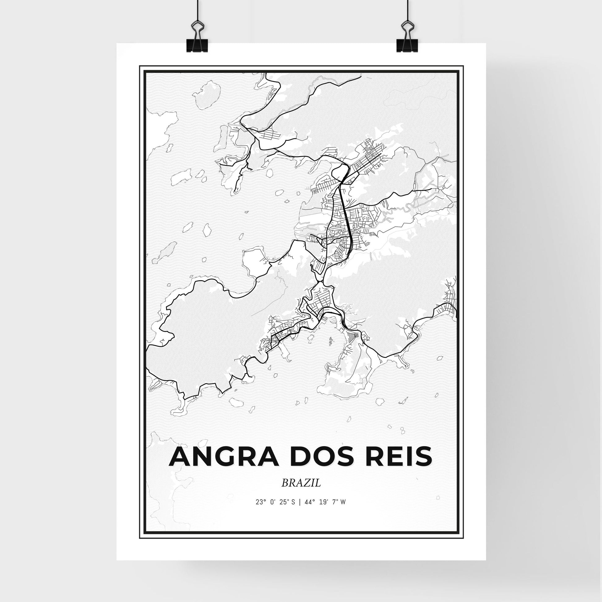 Angra dos Reis Brazil - Premium City Map Poster