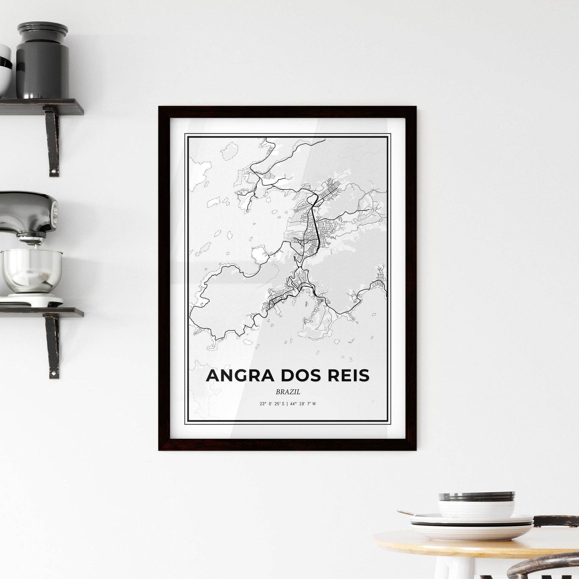 Angra dos Reis Brazil - Minimal City Map