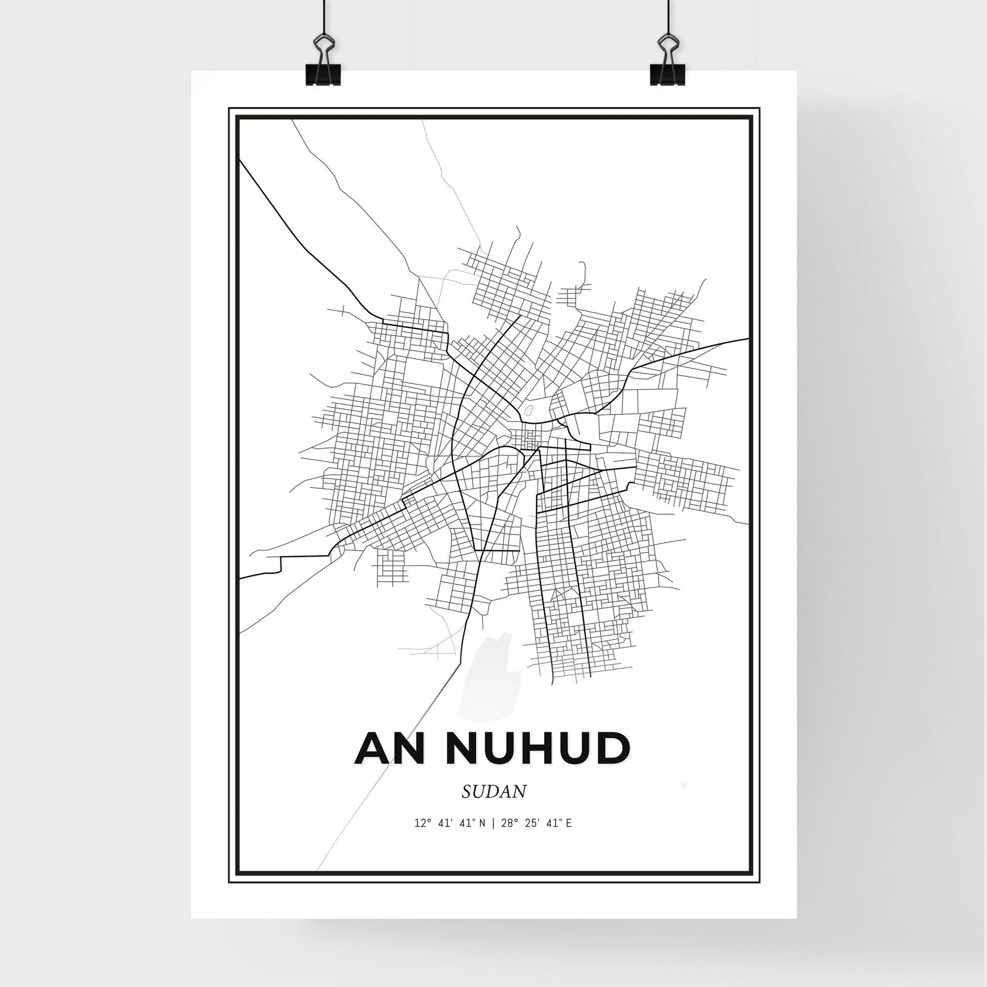 An Nuhud Sudan - Premium City Map Poster