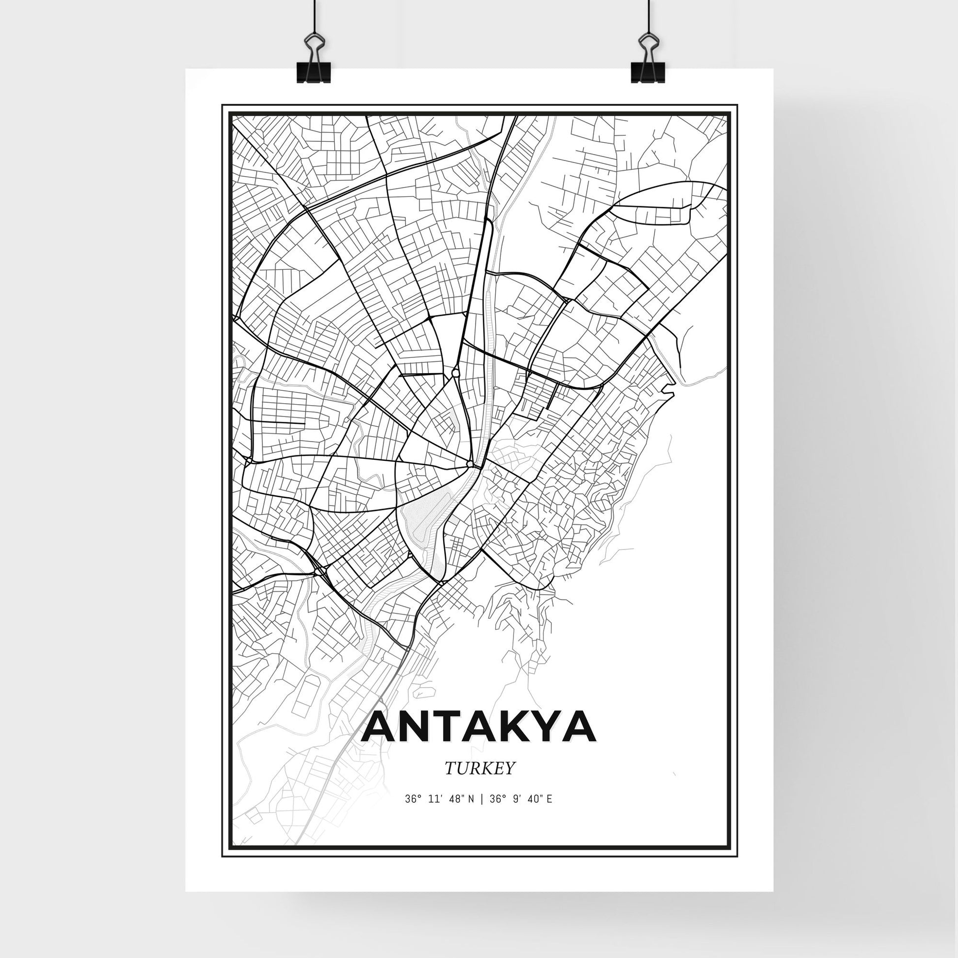 Antakya Turkey - Premium City Map Poster