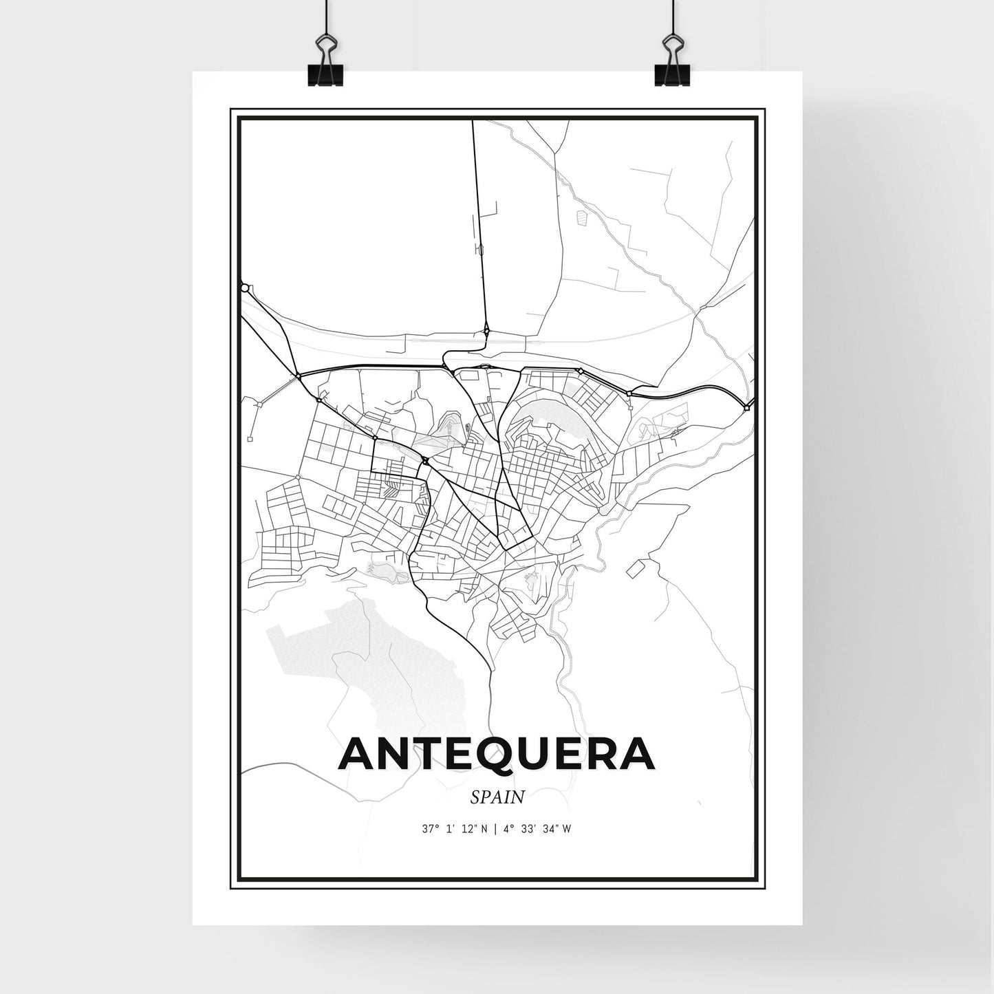 Antequera Spain - Premium City Map Poster