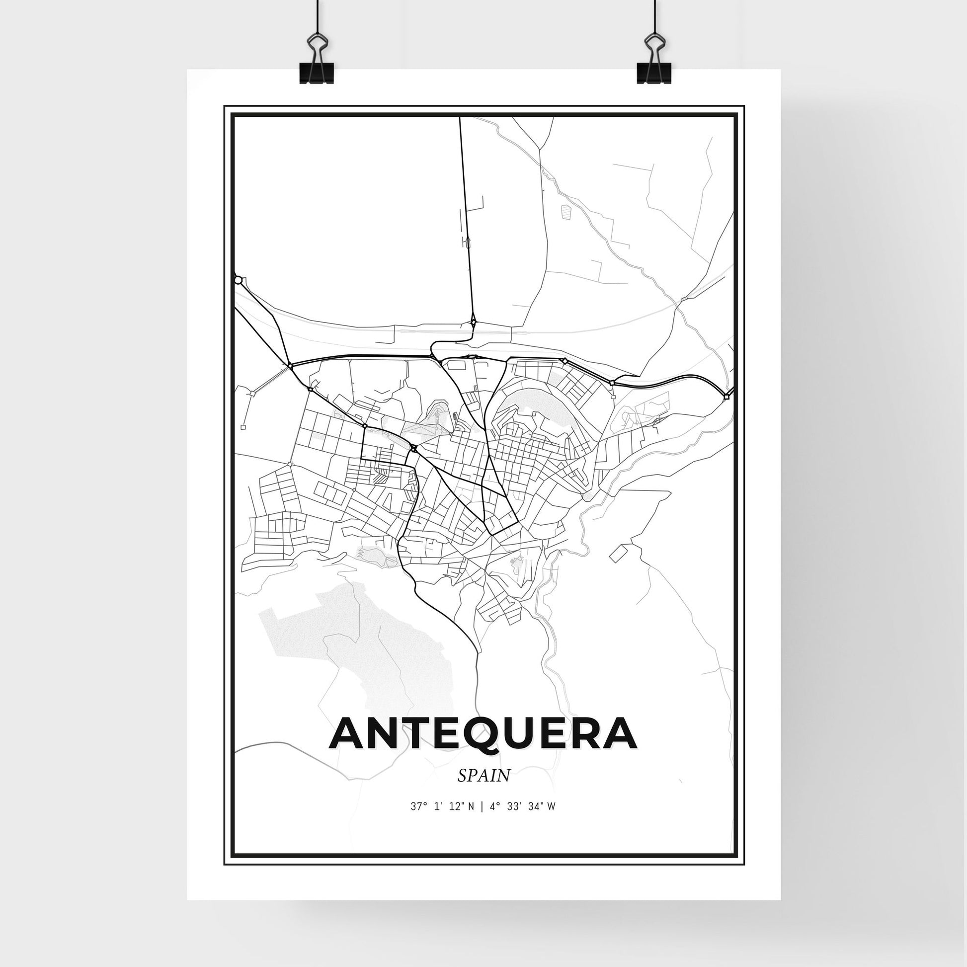 Antequera Spain - Premium City Map Poster