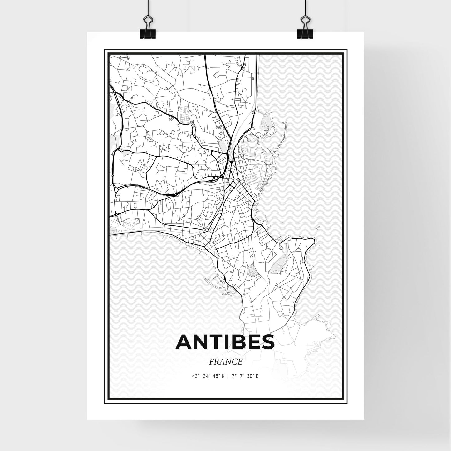 Antibes France - Premium City Map Poster