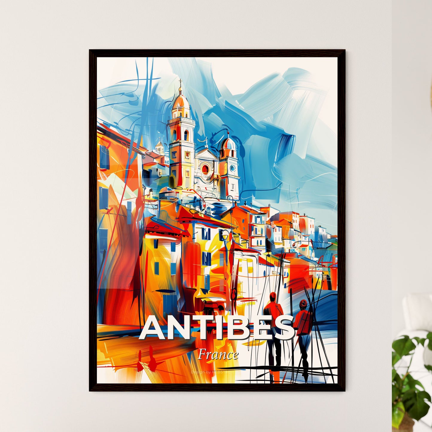 Vibrant Antibes, France - A Painting Of A City