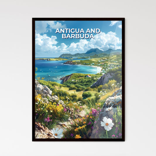 Beach and Town Painting: Artful Landscape of Antigua and Barbuda