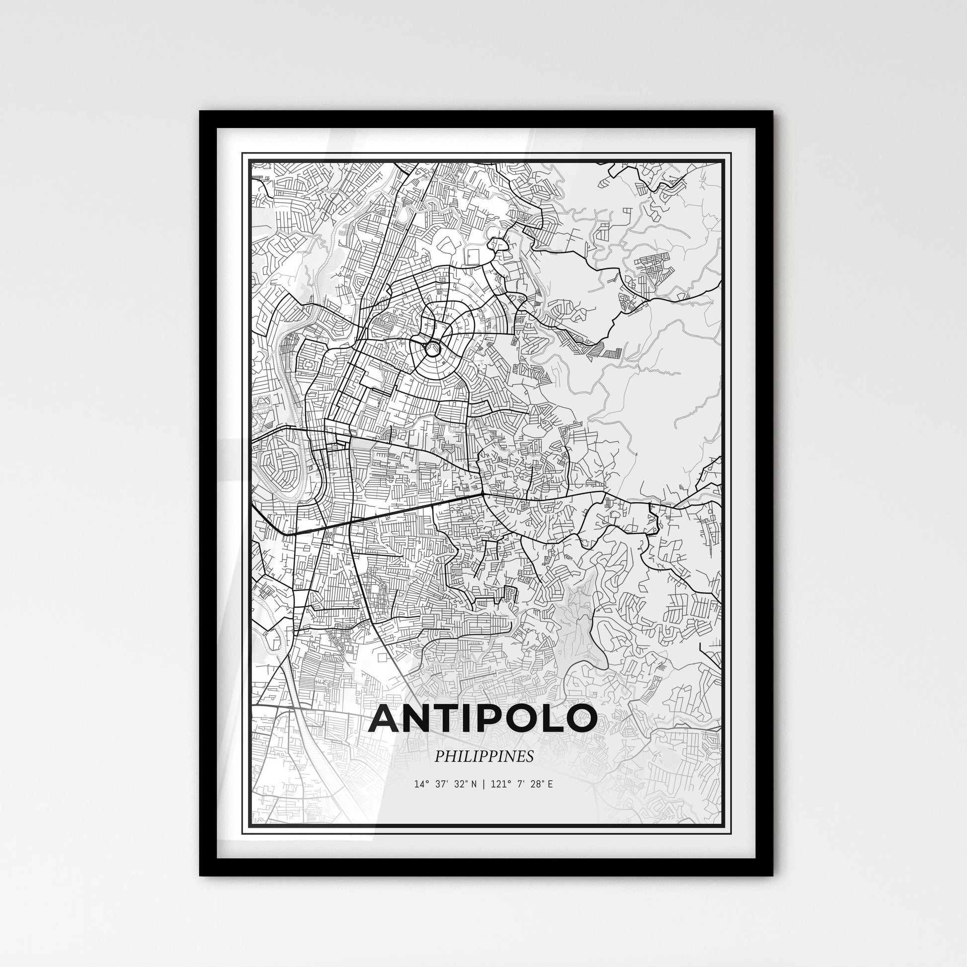 Antipolo Philippines - Scandinavian Style City Map for Modern Home Decor