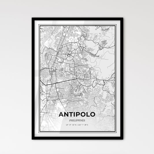 Antipolo Philippines - Scandinavian Style City Map for Modern Home Decor