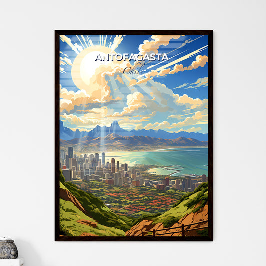 Vibrant Artistic Skyline of Antofagasta Chile with Mountains and Water Default Title