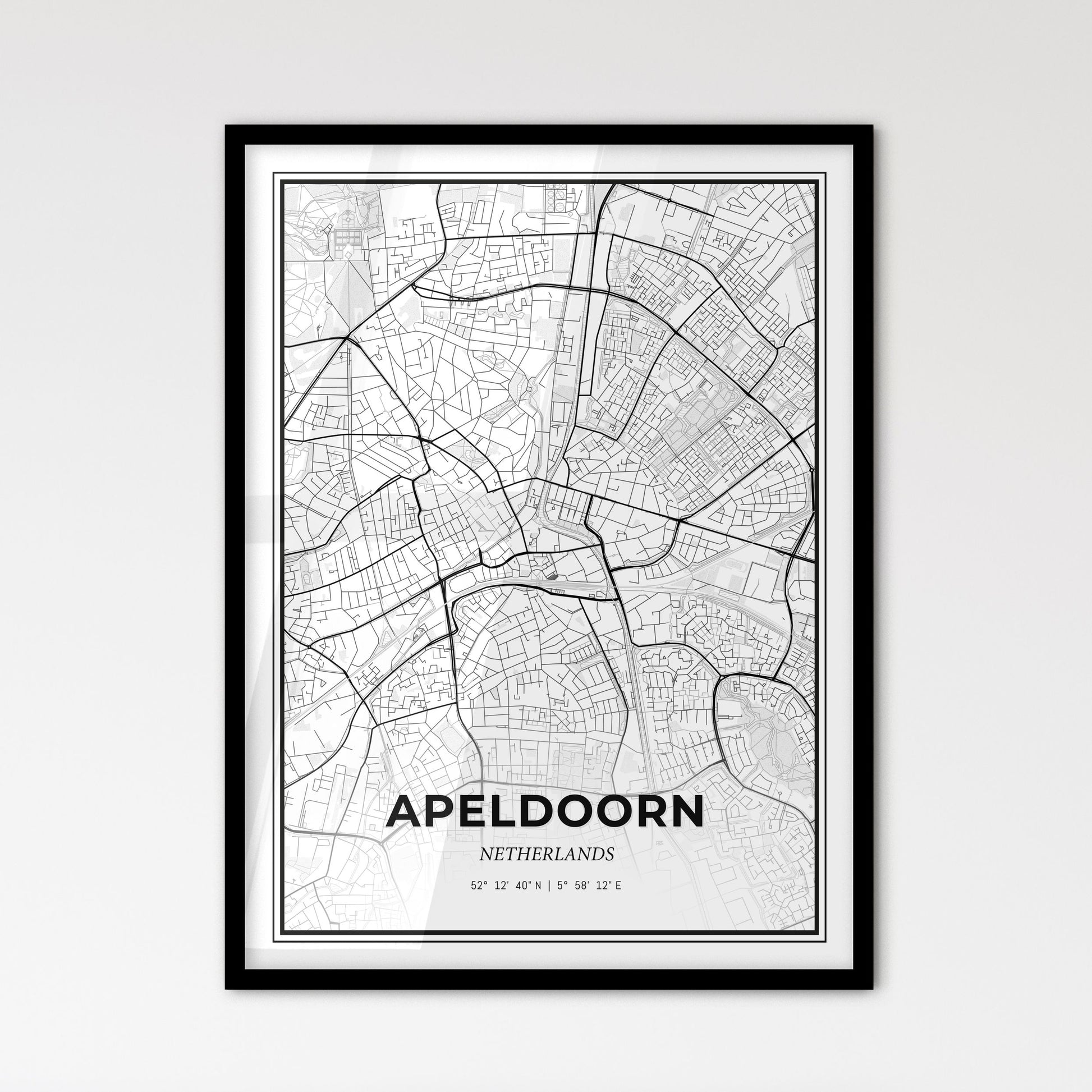  Apeldoorn Netherlands - Scandinavian Style City Map for Modern Home Decor