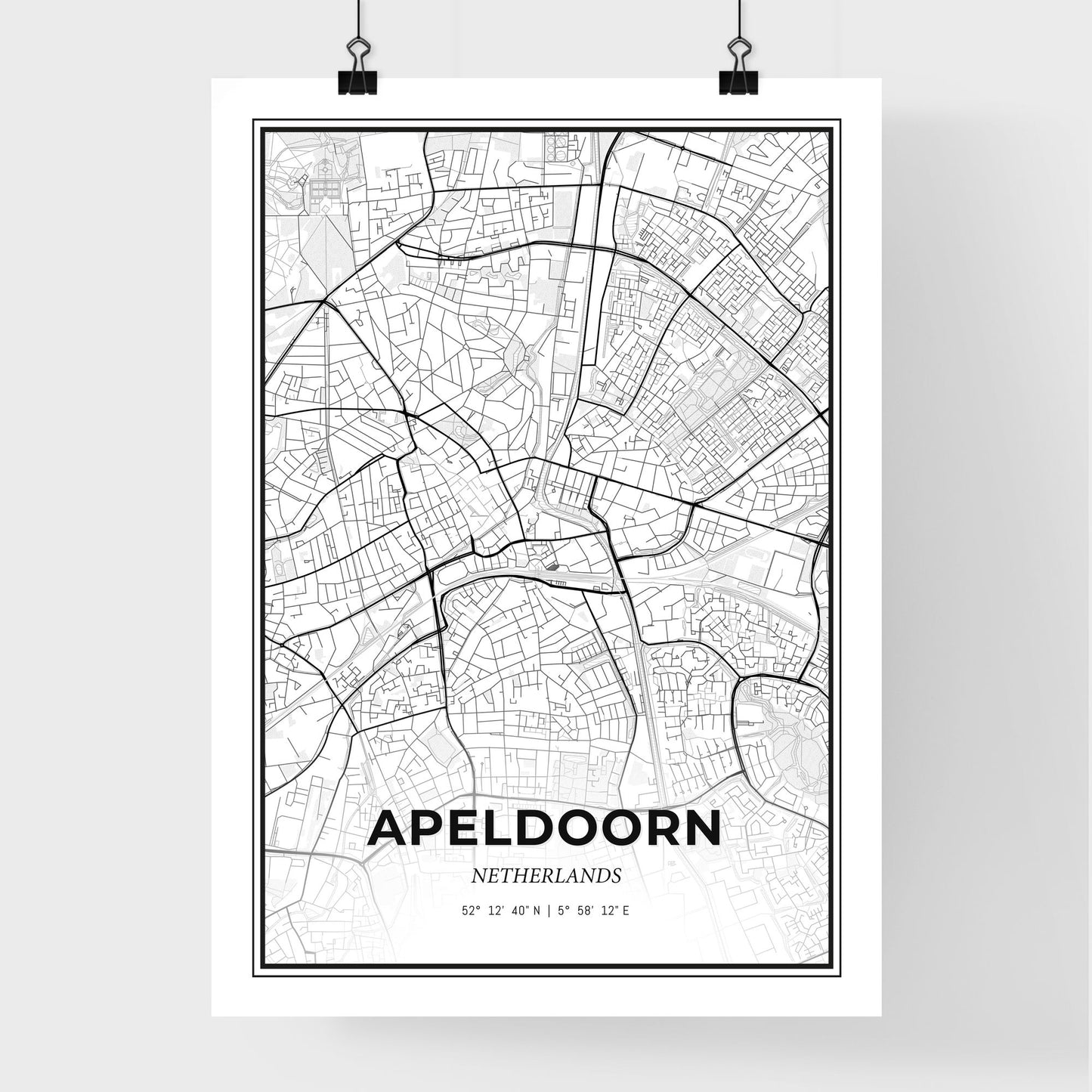  Apeldoorn Netherlands - Premium City Map Poster