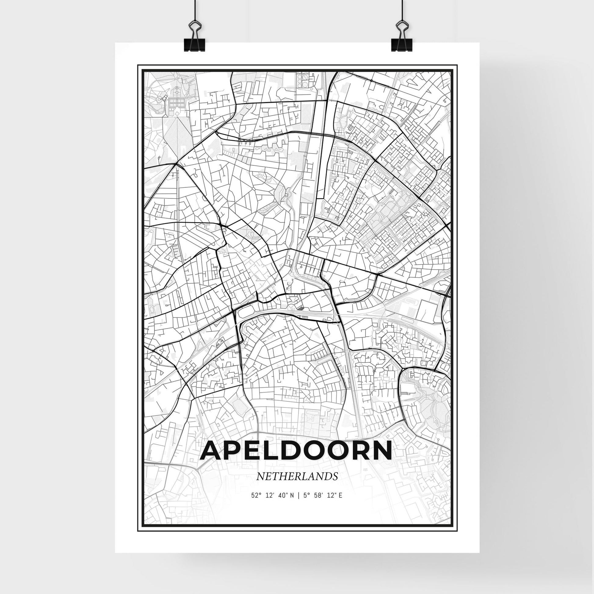  Apeldoorn Netherlands - Premium City Map Poster