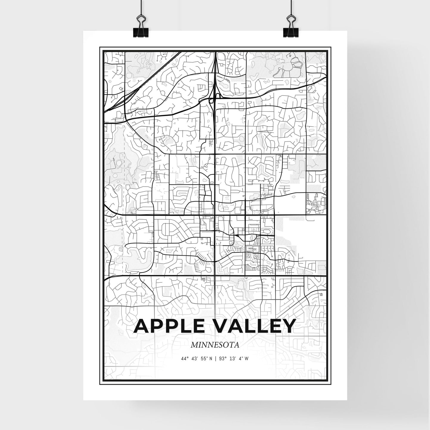 Apple Valley Minnesota - Premium City Map Poster