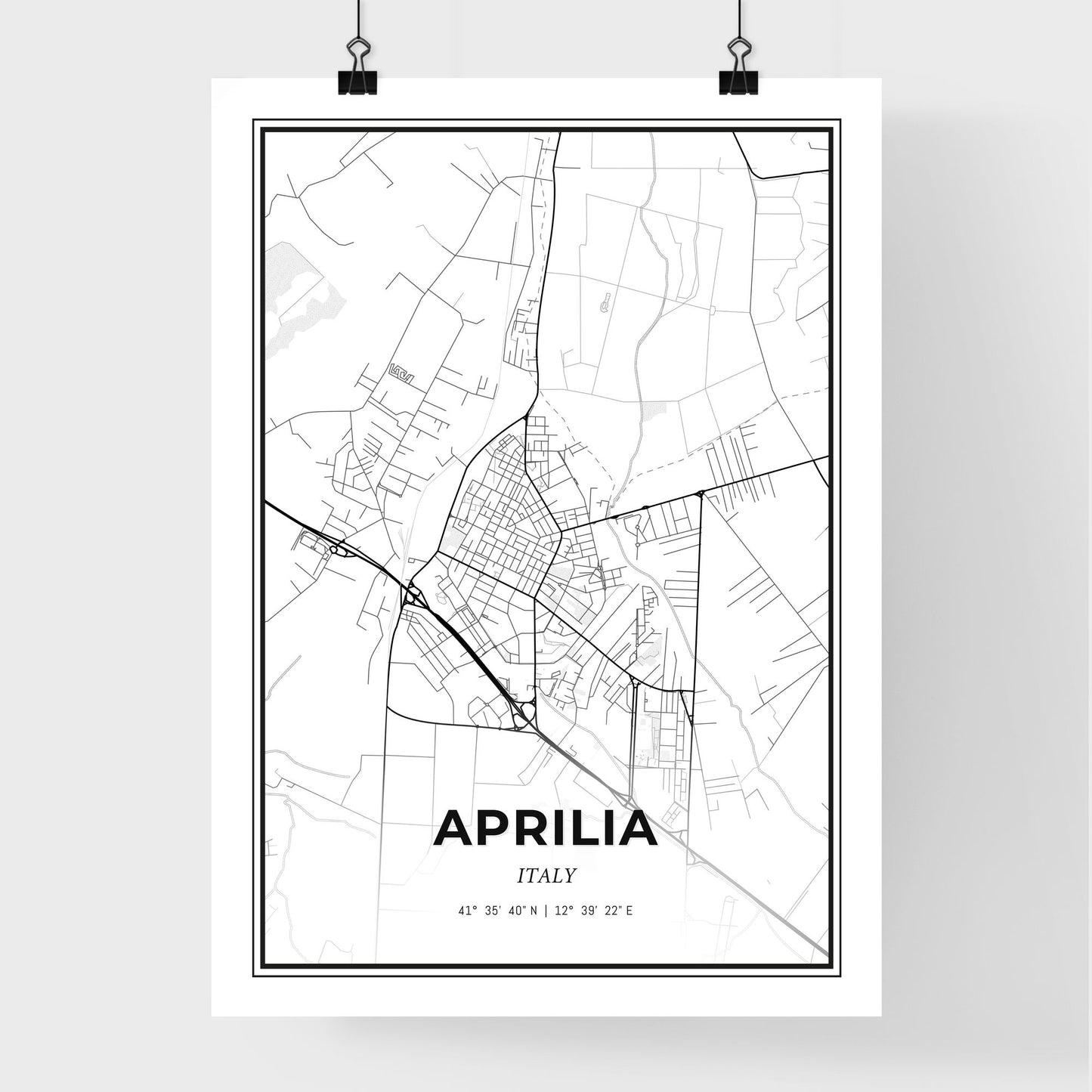 Aprilia Italy - Premium City Map Poster