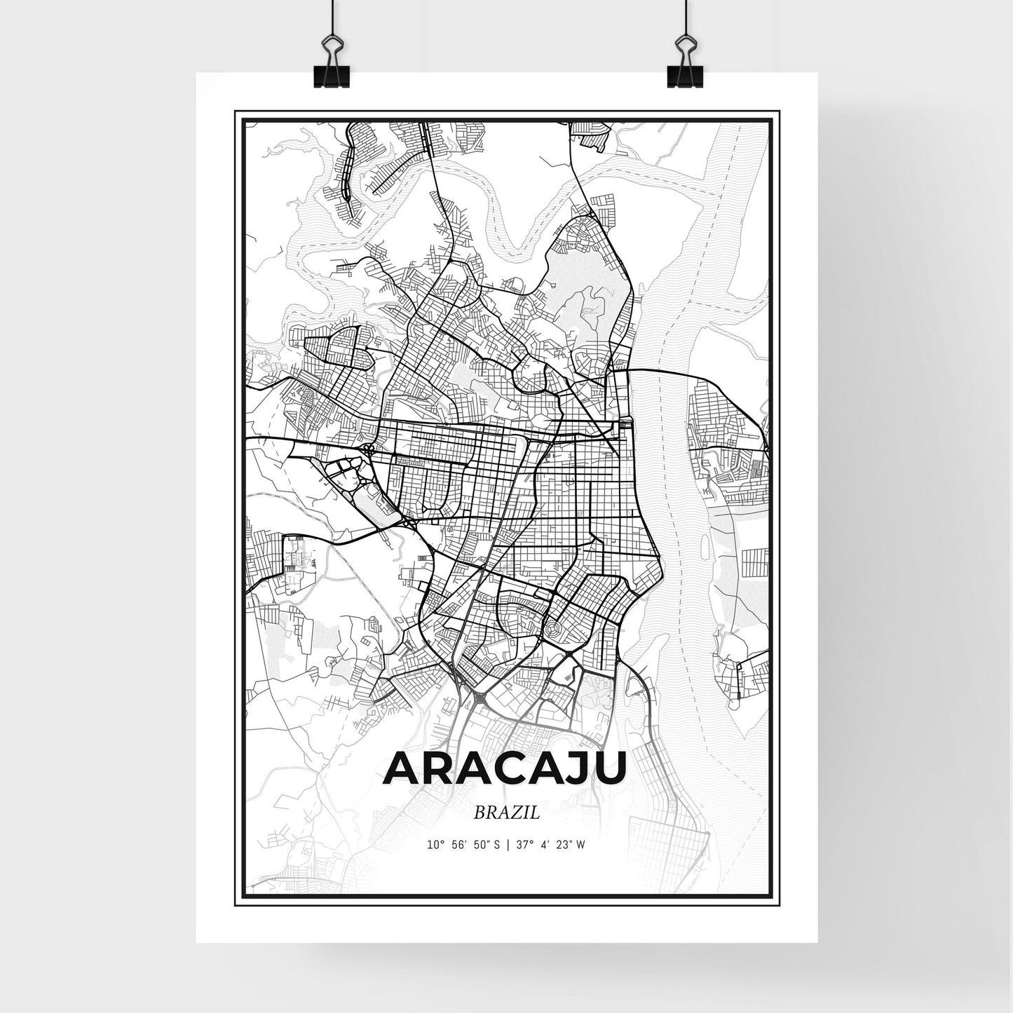 Aracaju Brazil - Premium City Map Poster