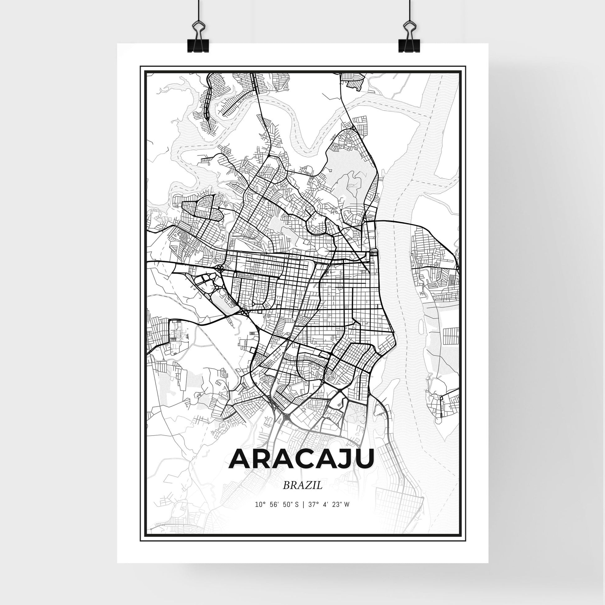 Aracaju Brazil - Premium City Map Poster