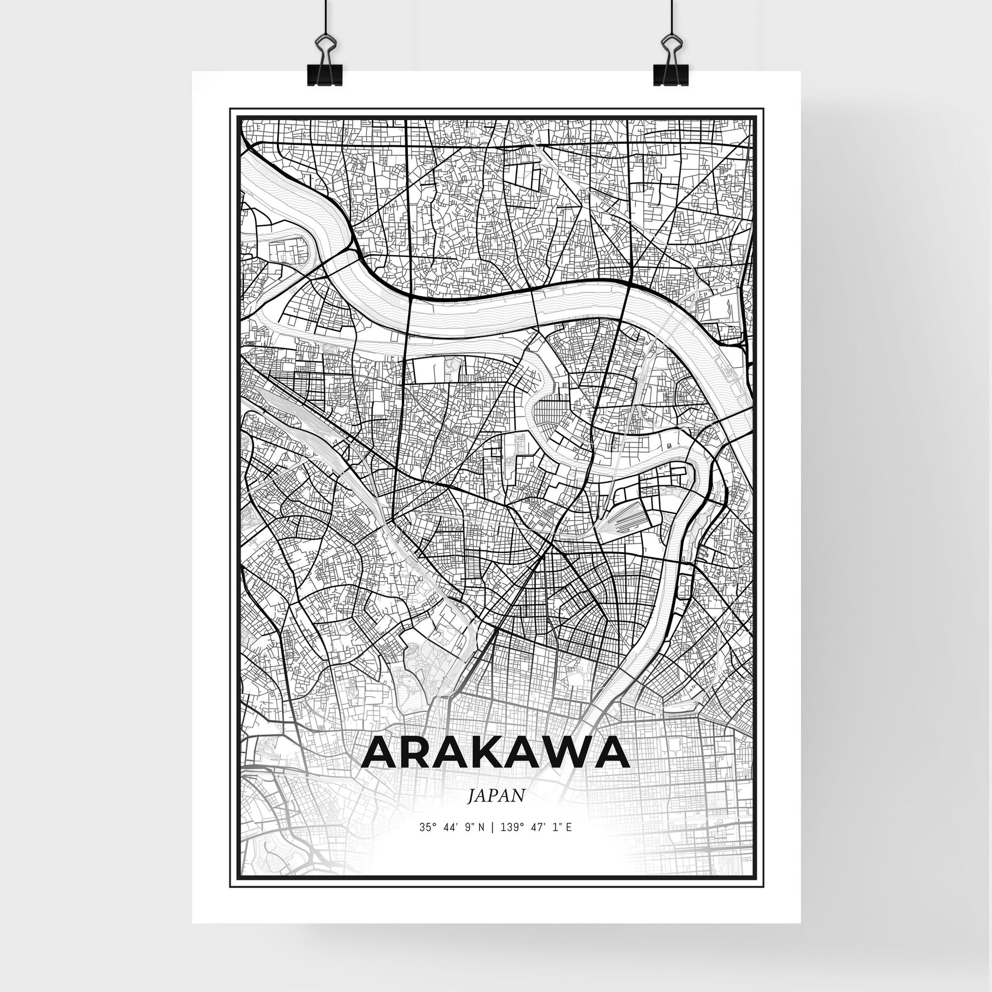 Arakawa Japan - Premium City Map Poster