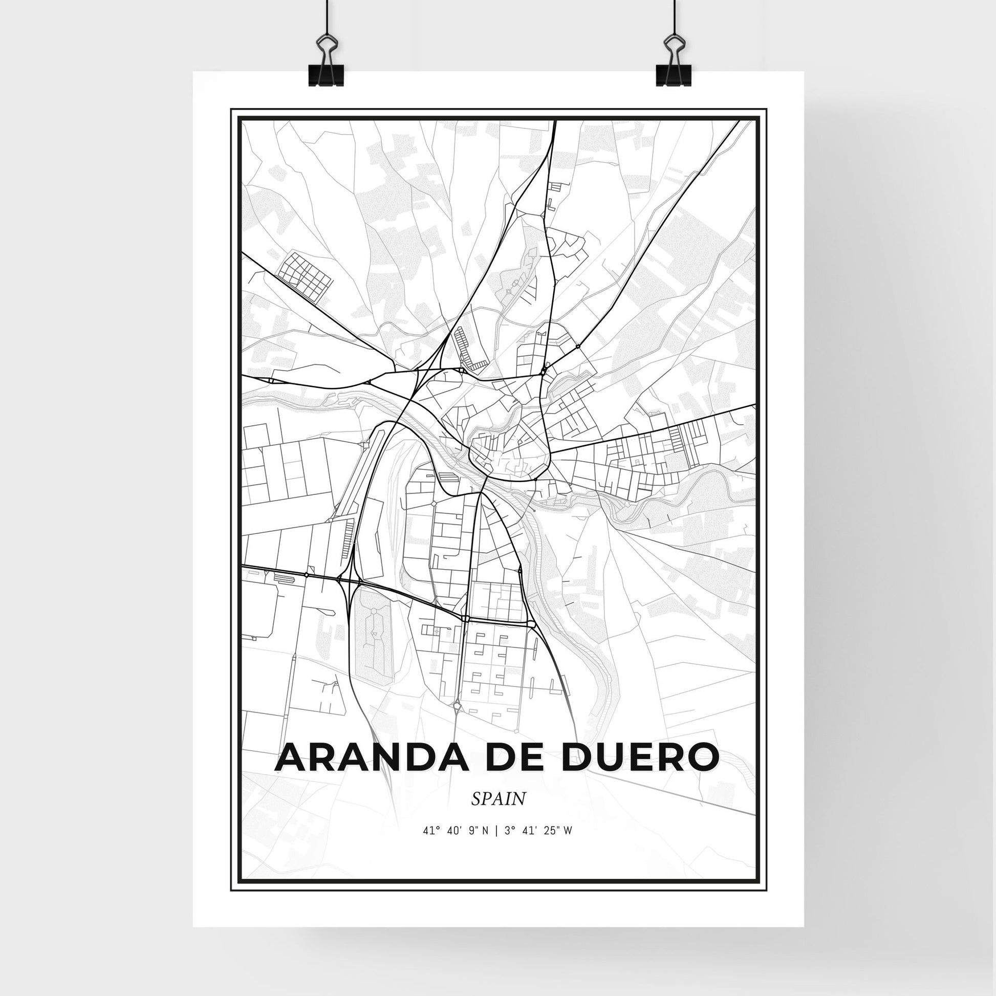 Aranda de Duero Spain - Premium City Map Poster