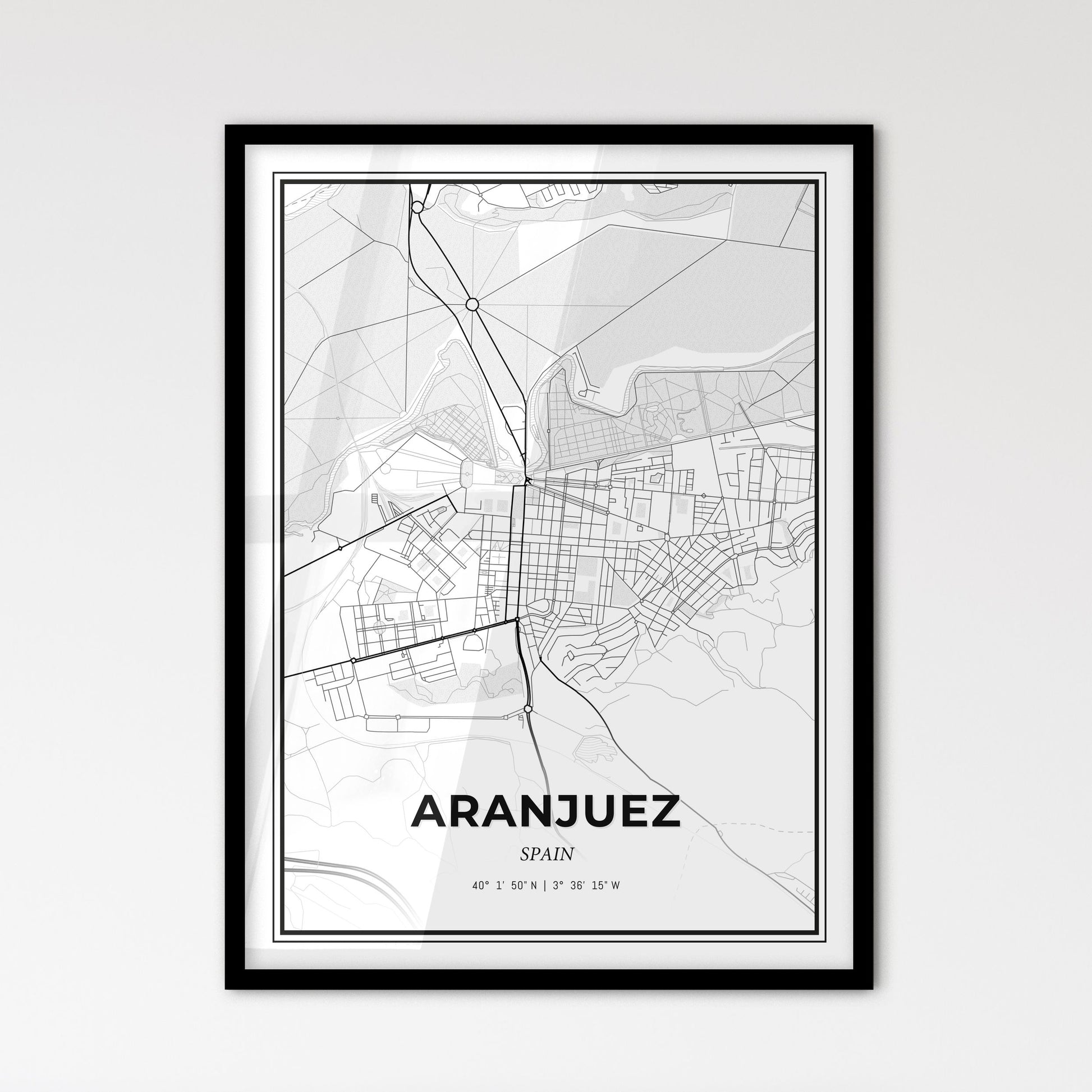 Aranjuez Spain - Scandinavian Style City Map for Modern Home Decor