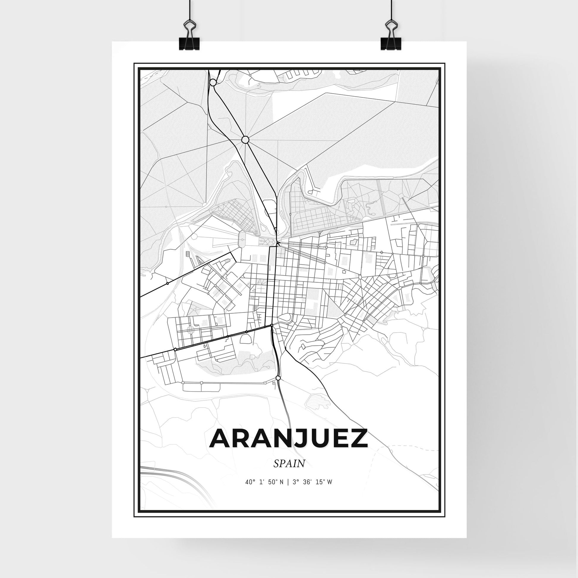 Aranjuez Spain - Premium City Map Poster