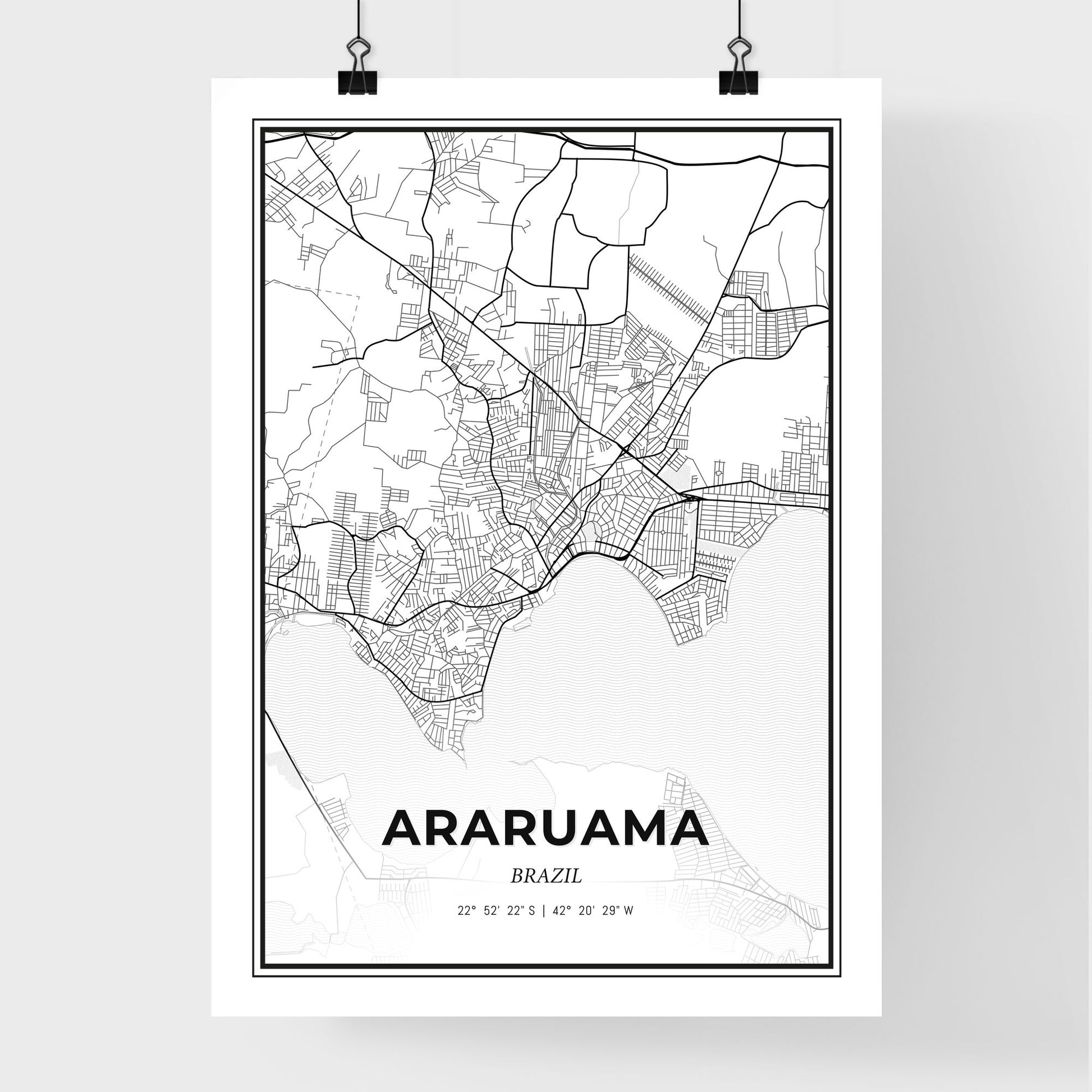 Araruama Brazil - Premium City Map Poster