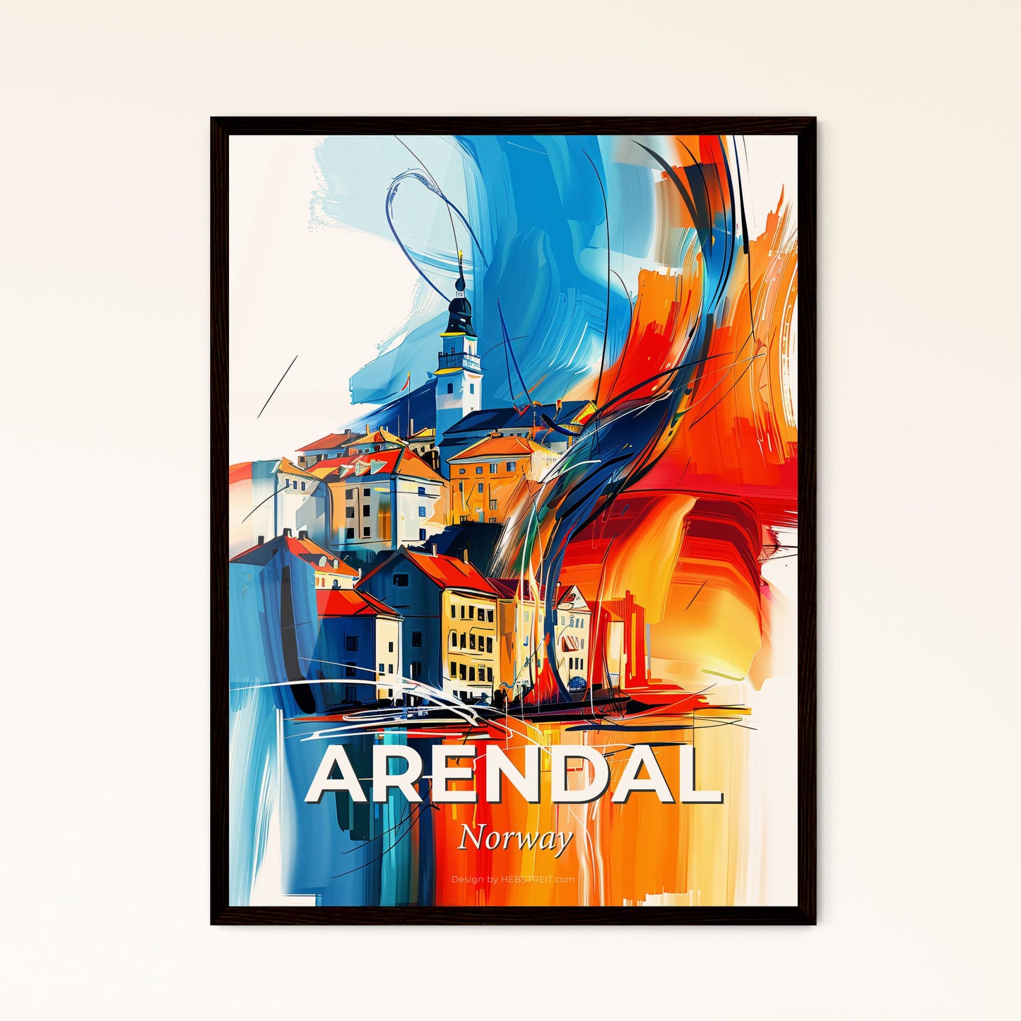 Vibrant Arendal, Norway - A Painting Of A City