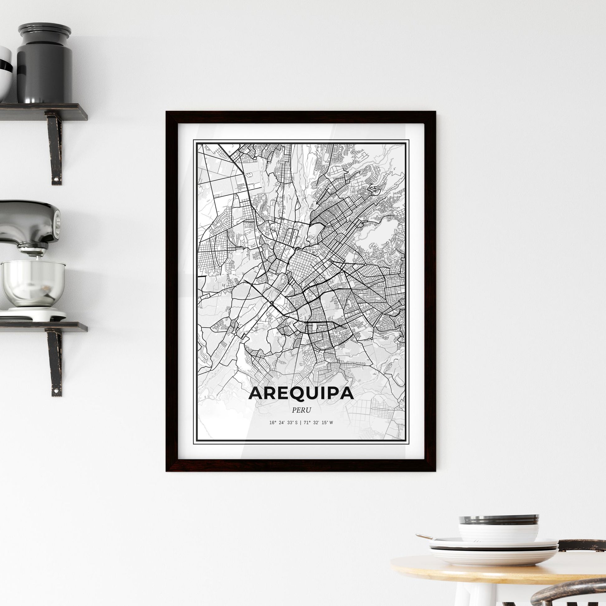 Arequipa Peru - Minimal City Map