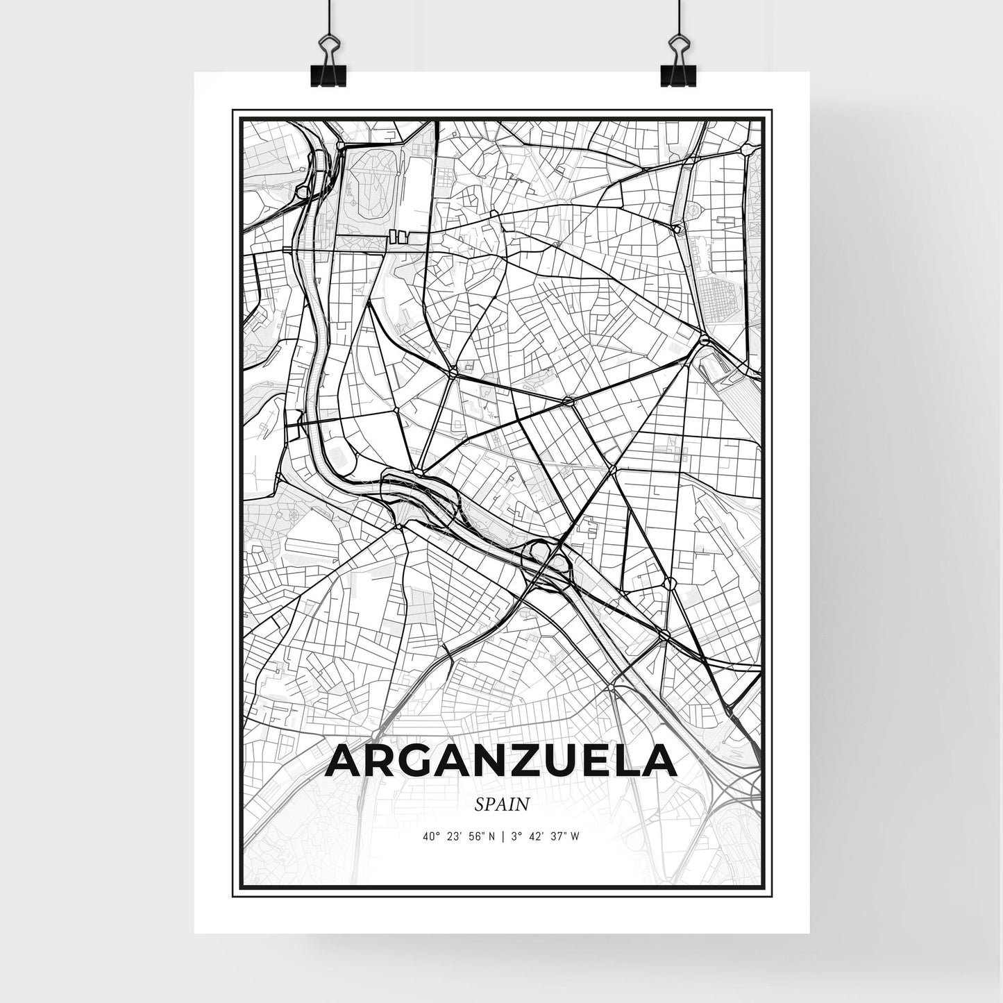 Arganzuela Spain - Premium City Map Poster