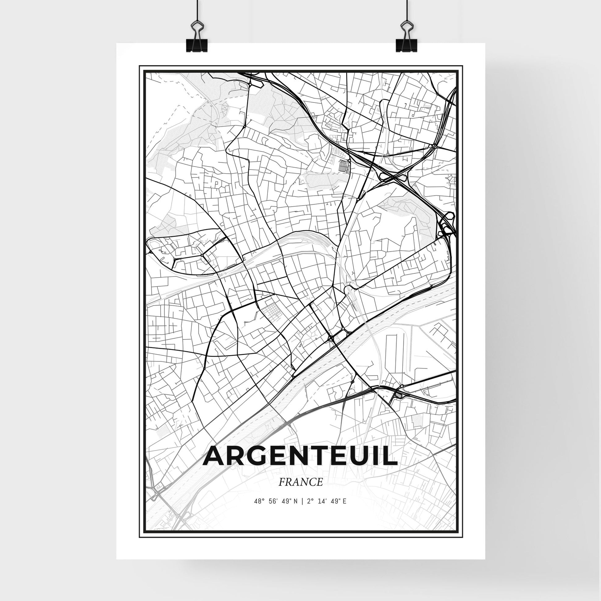 Argenteuil France - Premium City Map Poster