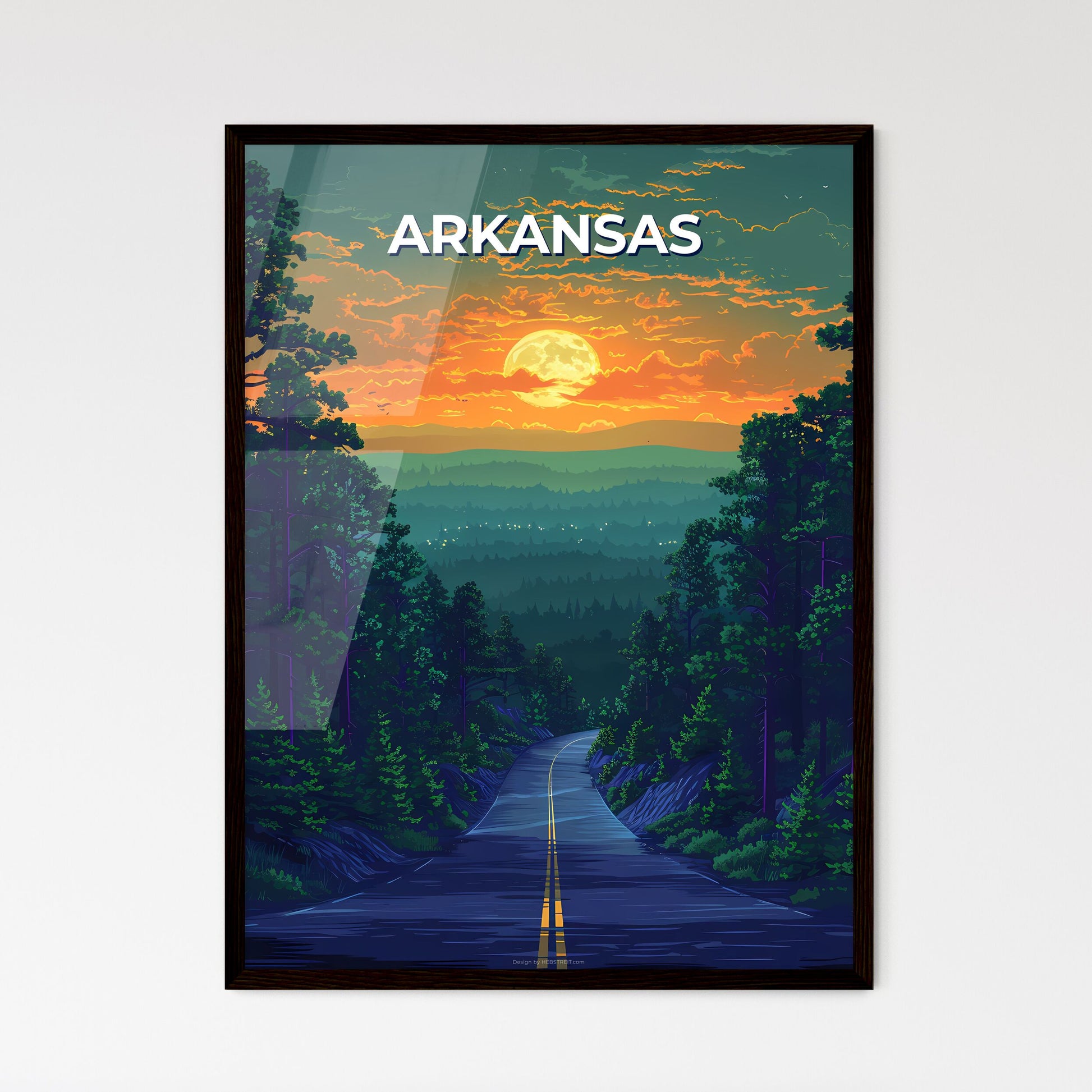 Forest Road Painting Artwork Arkansas USA