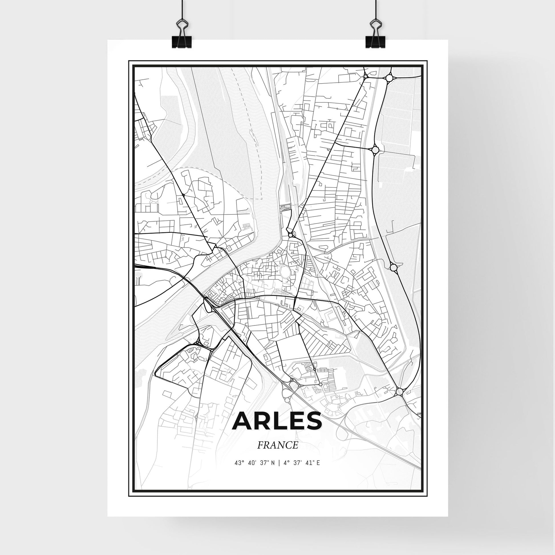 Arles France - Premium City Map Poster