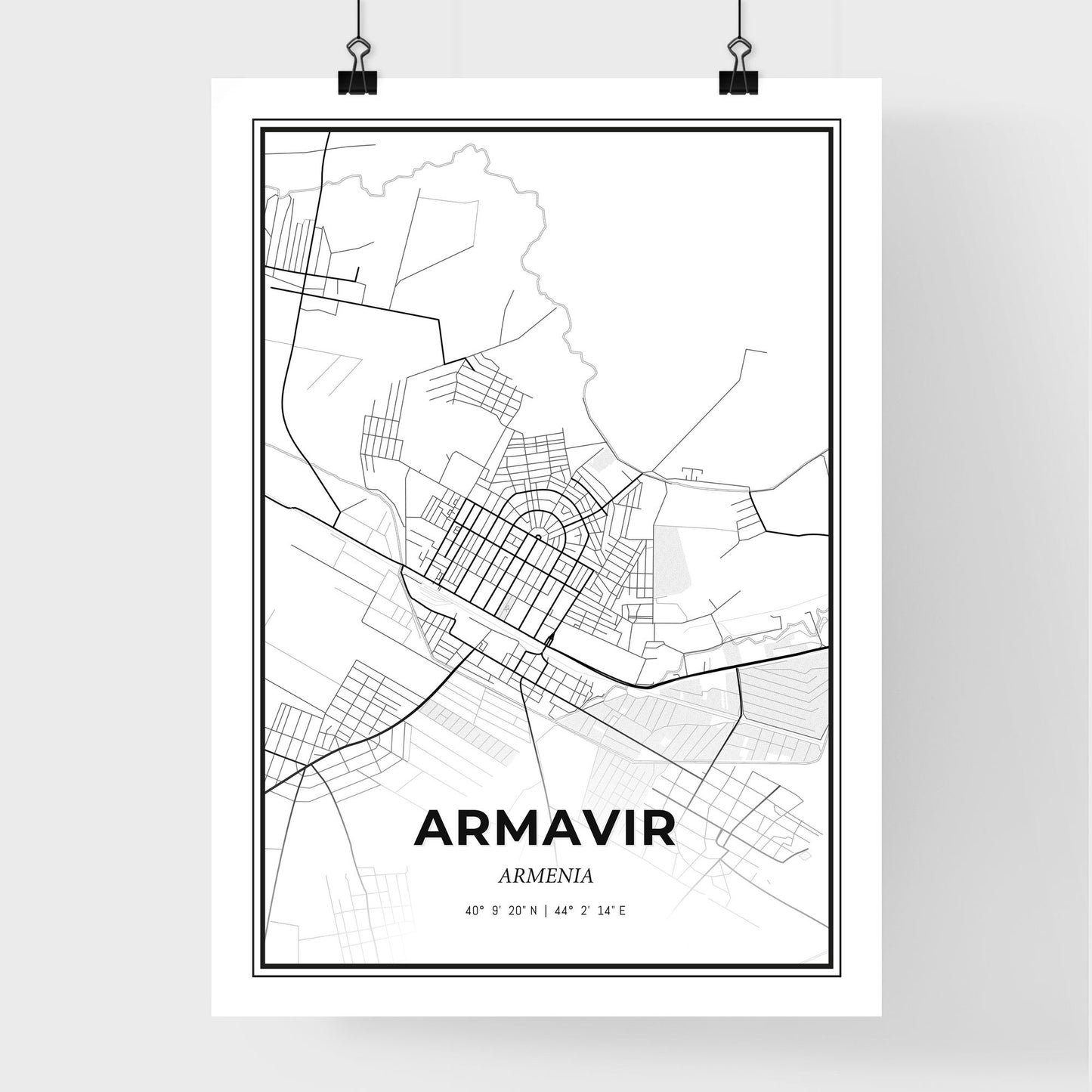 Armavir Armenia - Premium City Map Poster