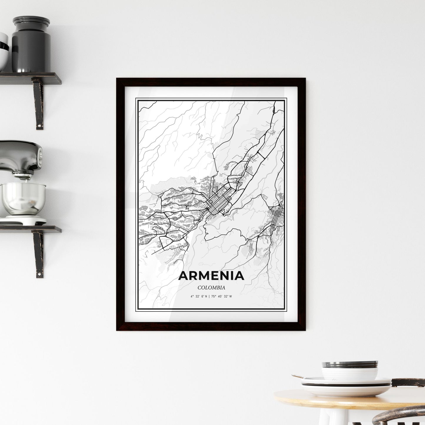 Armenia Colombia - Minimal City Map