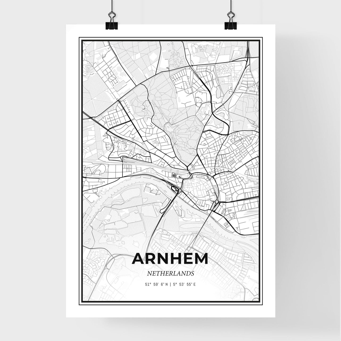  Arnhem Netherlands - Premium City Map Poster