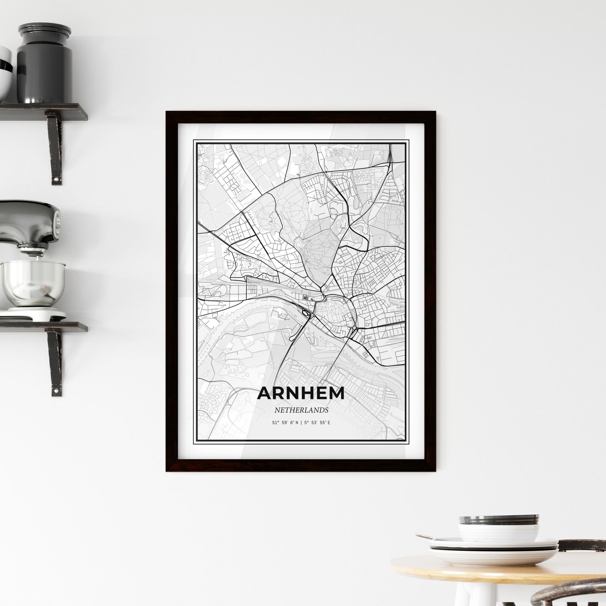  Arnhem Netherlands - Minimal City Map