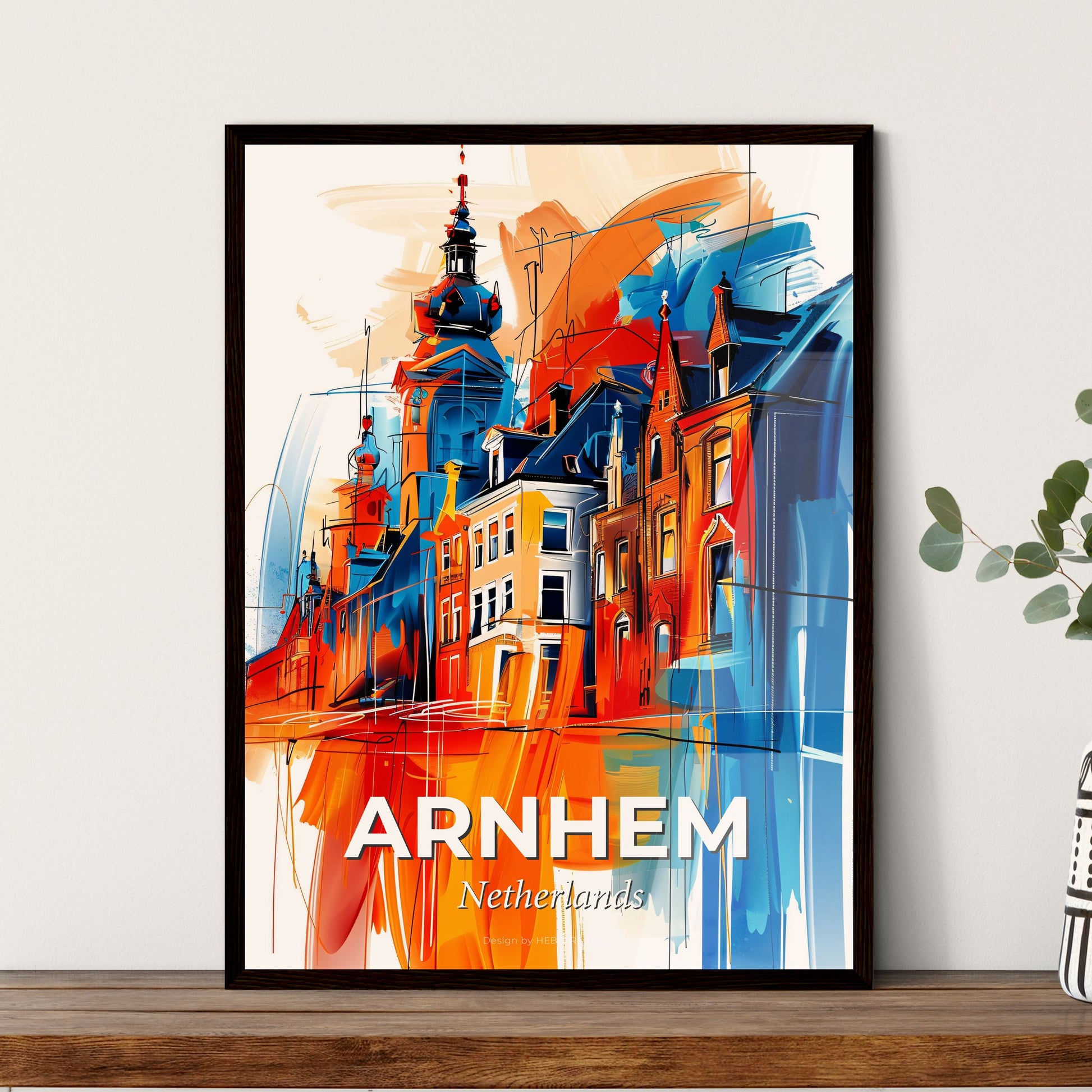 Vibrant Arnhem, Netherlands - A Painting Of A City