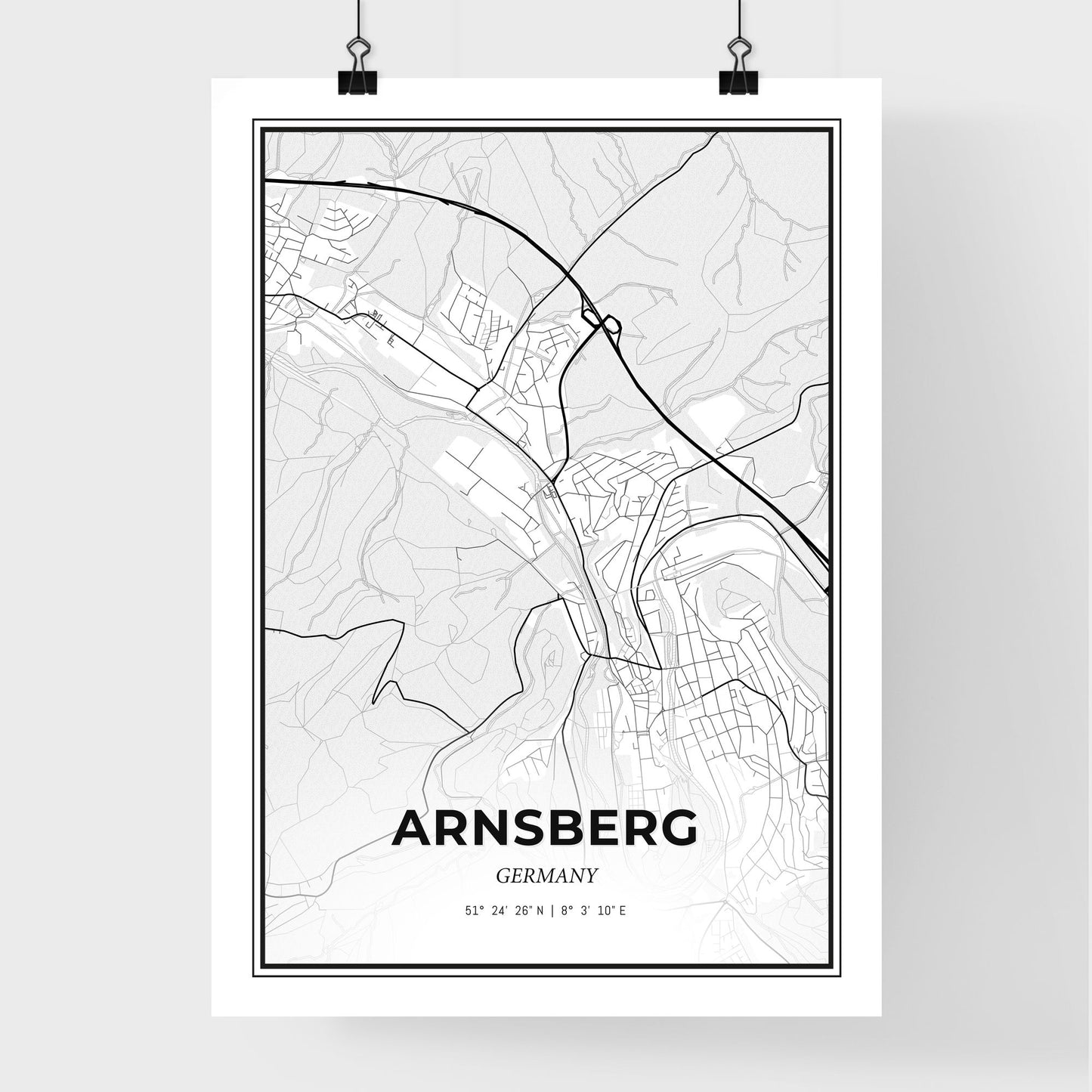 Arnsberg Germany - Premium City Map Poster