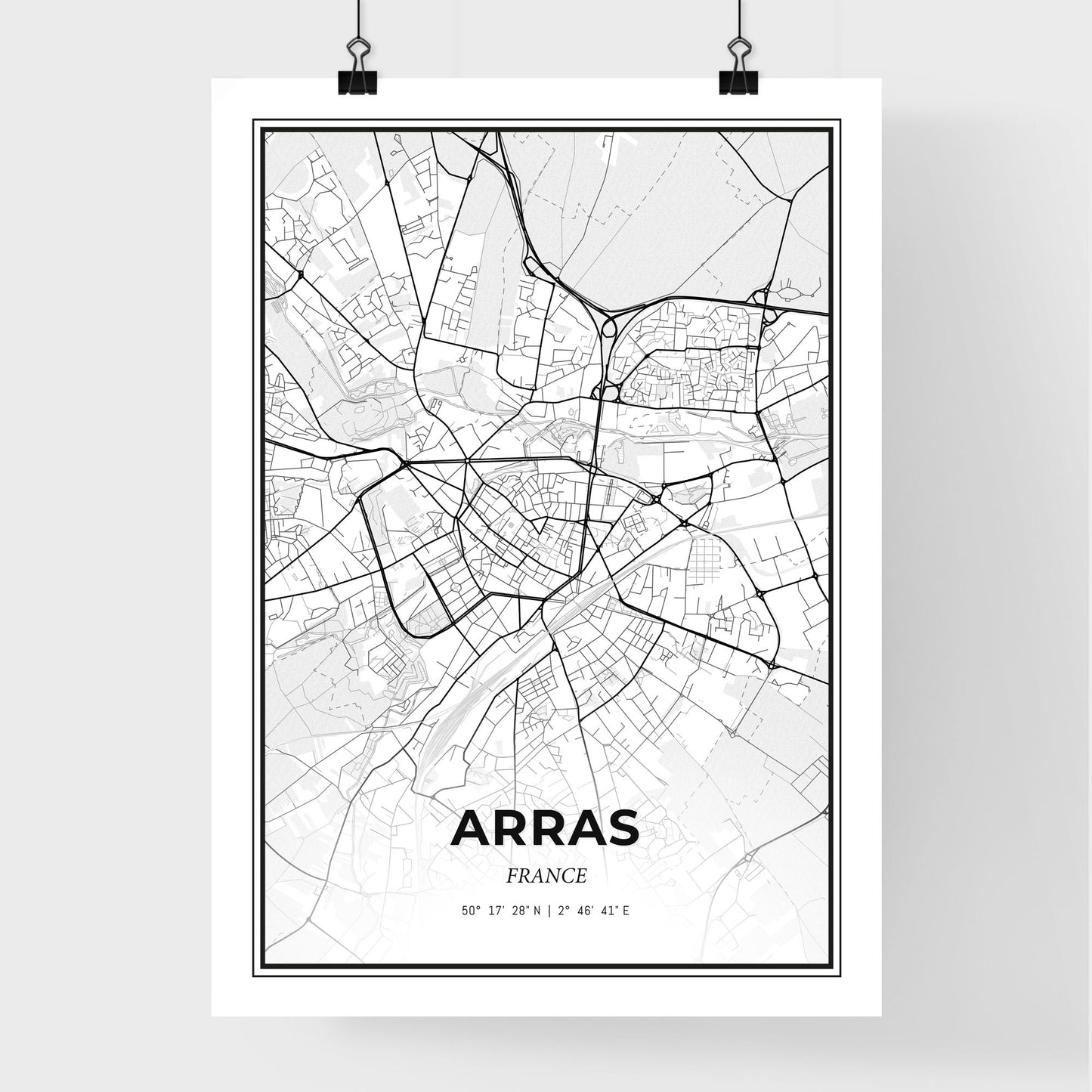 Arras France - Premium City Map Poster