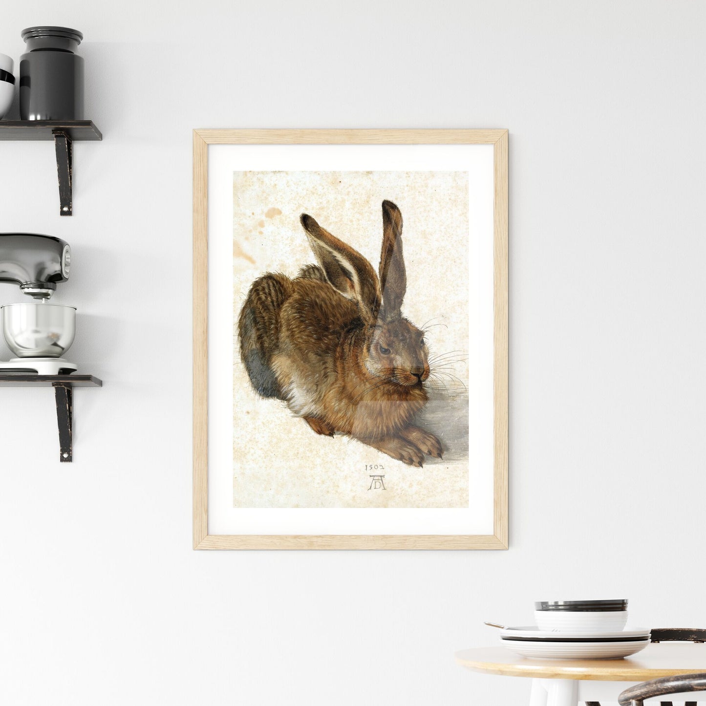 Framed Print of Young Hare by Albrecht Dürer