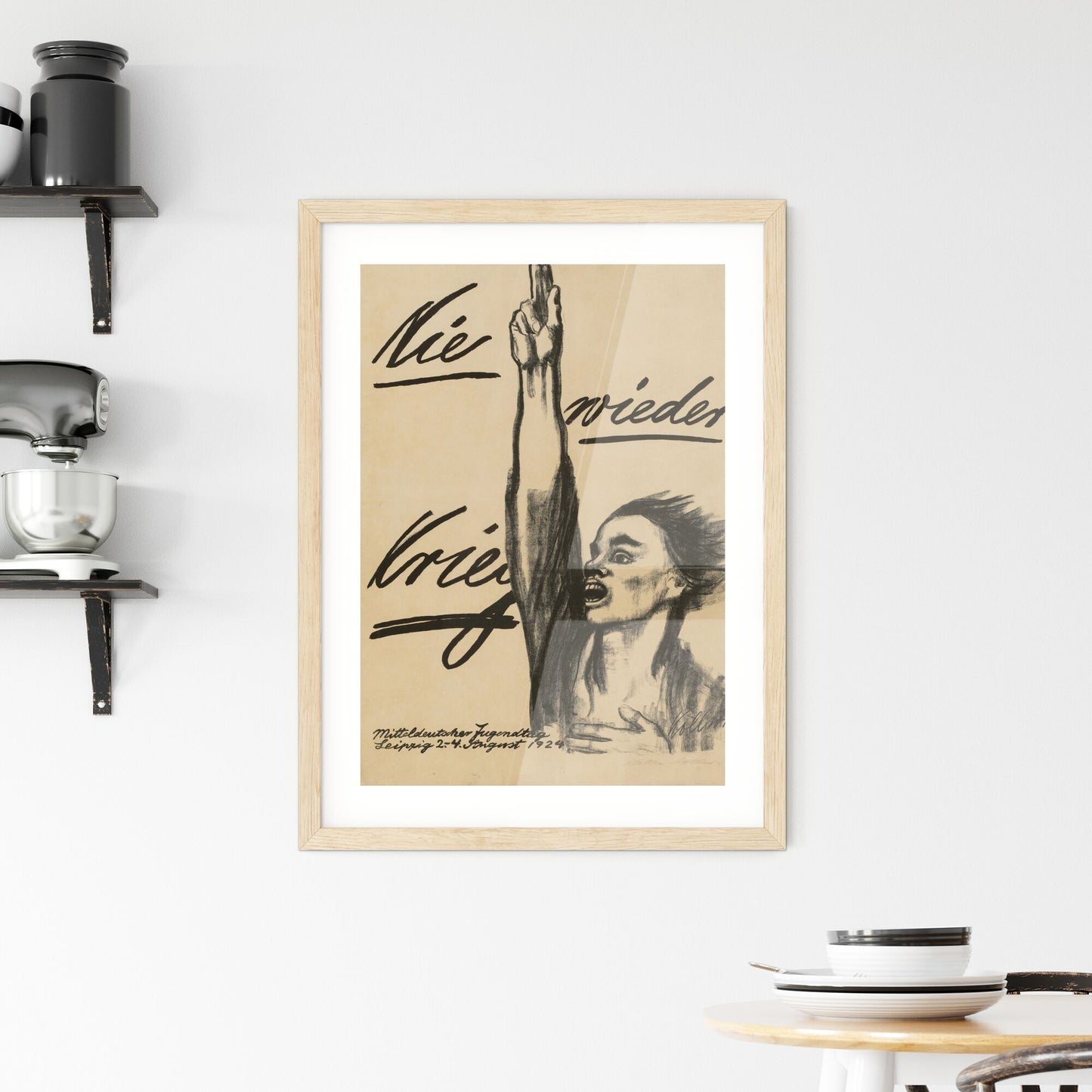 Framed Print of Nie wieder Krieg Poster Print by Käthe Kollwitz