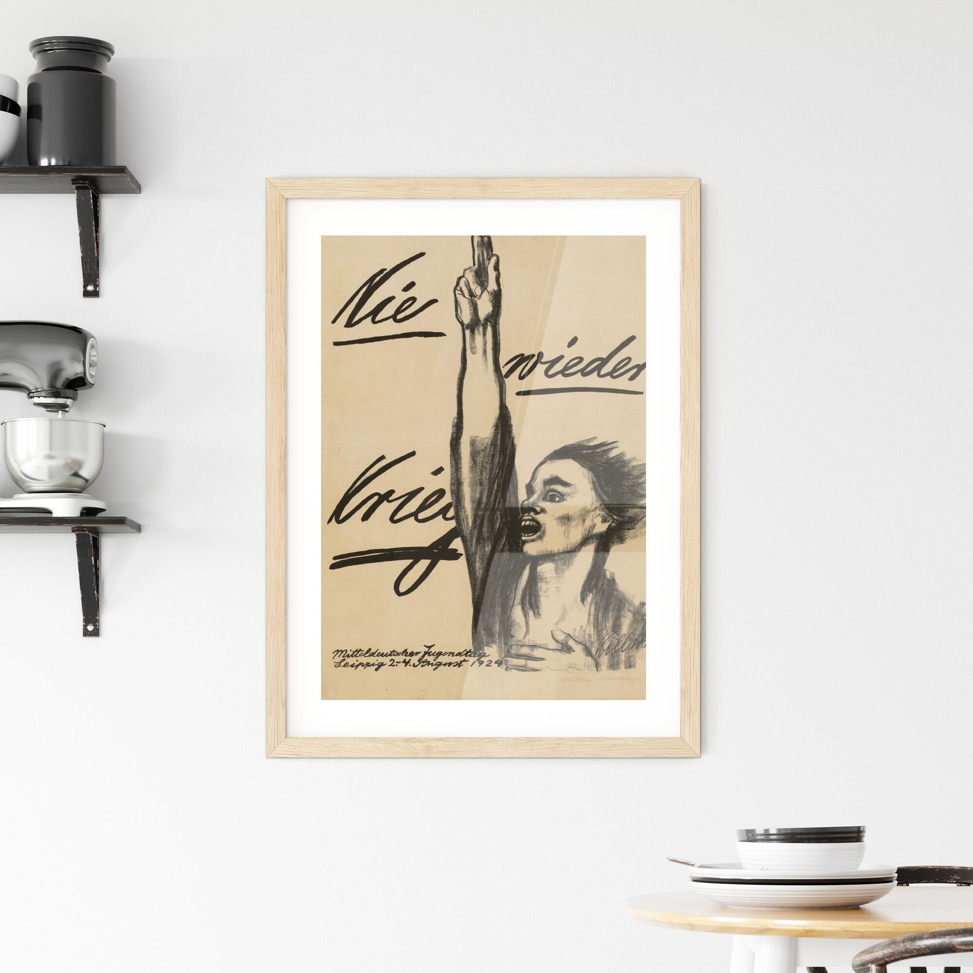 Framed Print of Nie wieder Krieg Poster Print by Käthe Kollwitz