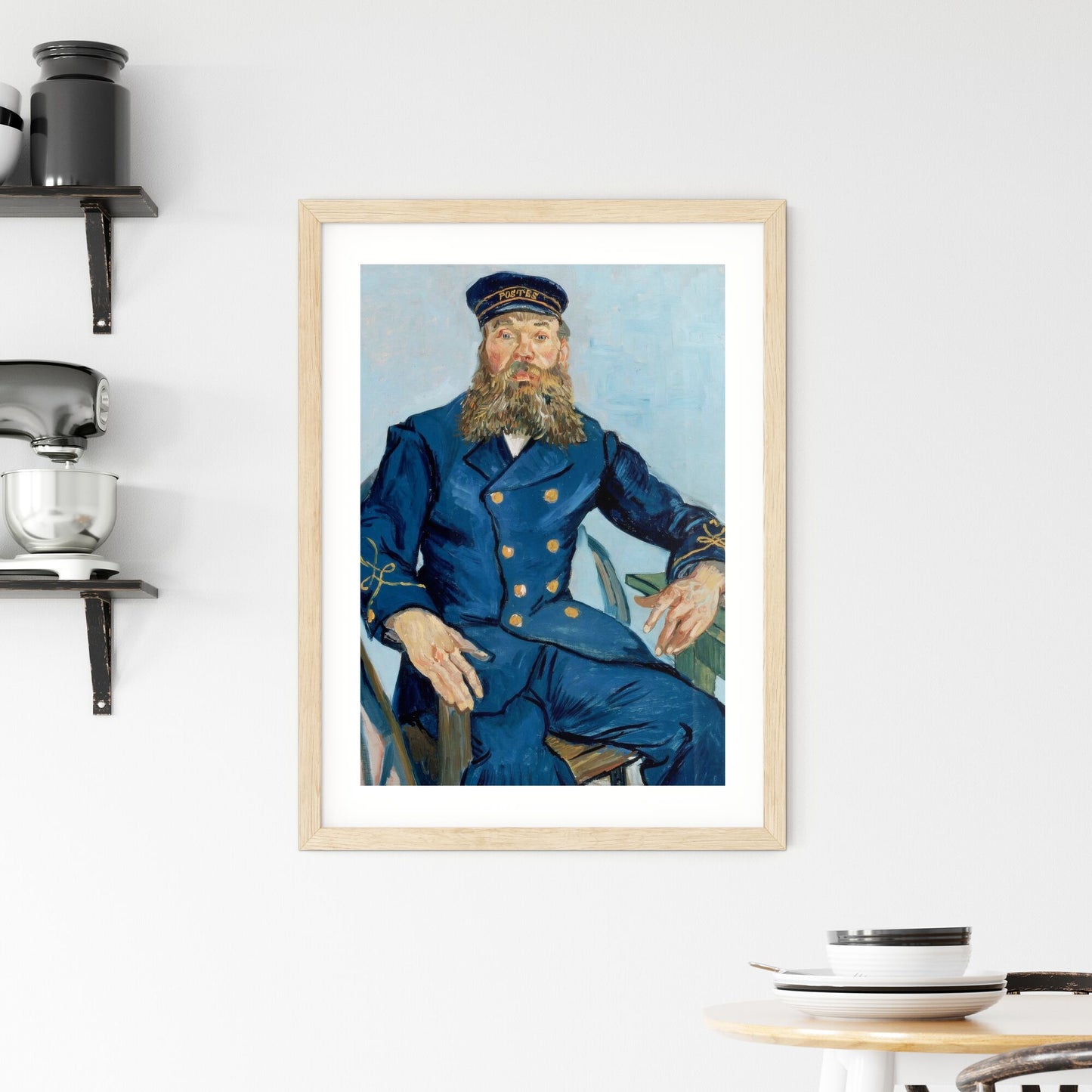 Framed Print of Portrait of the Postman Joseph Roulin – Vincent van Gogh