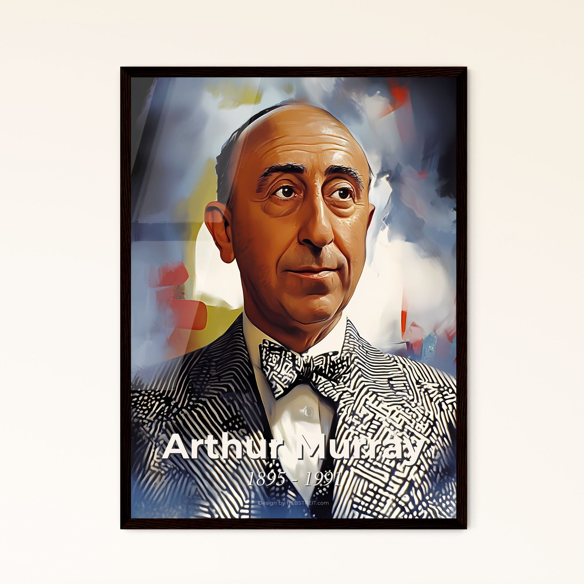 Portrait of Arthur Murray, 1895 - 1991. Impressionistic painting of a man in a suit.