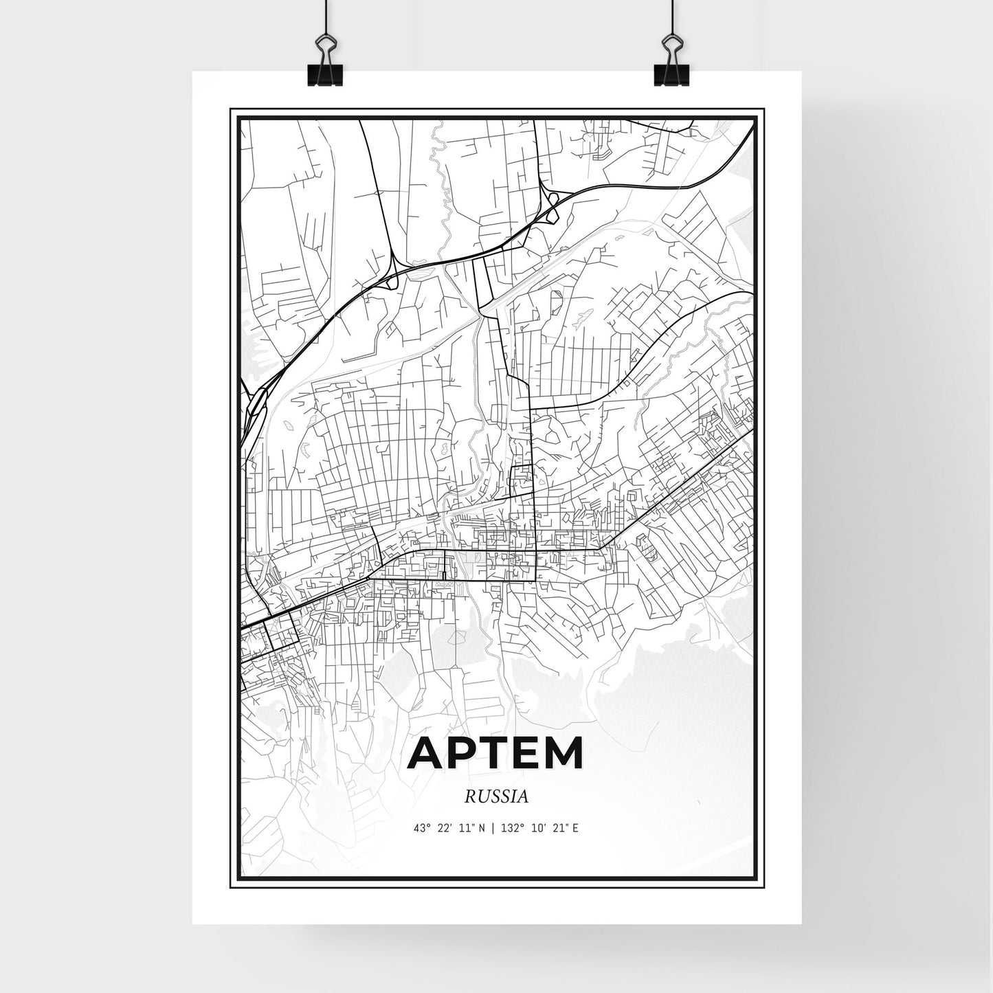 Artyom Russia - Premium City Map Poster