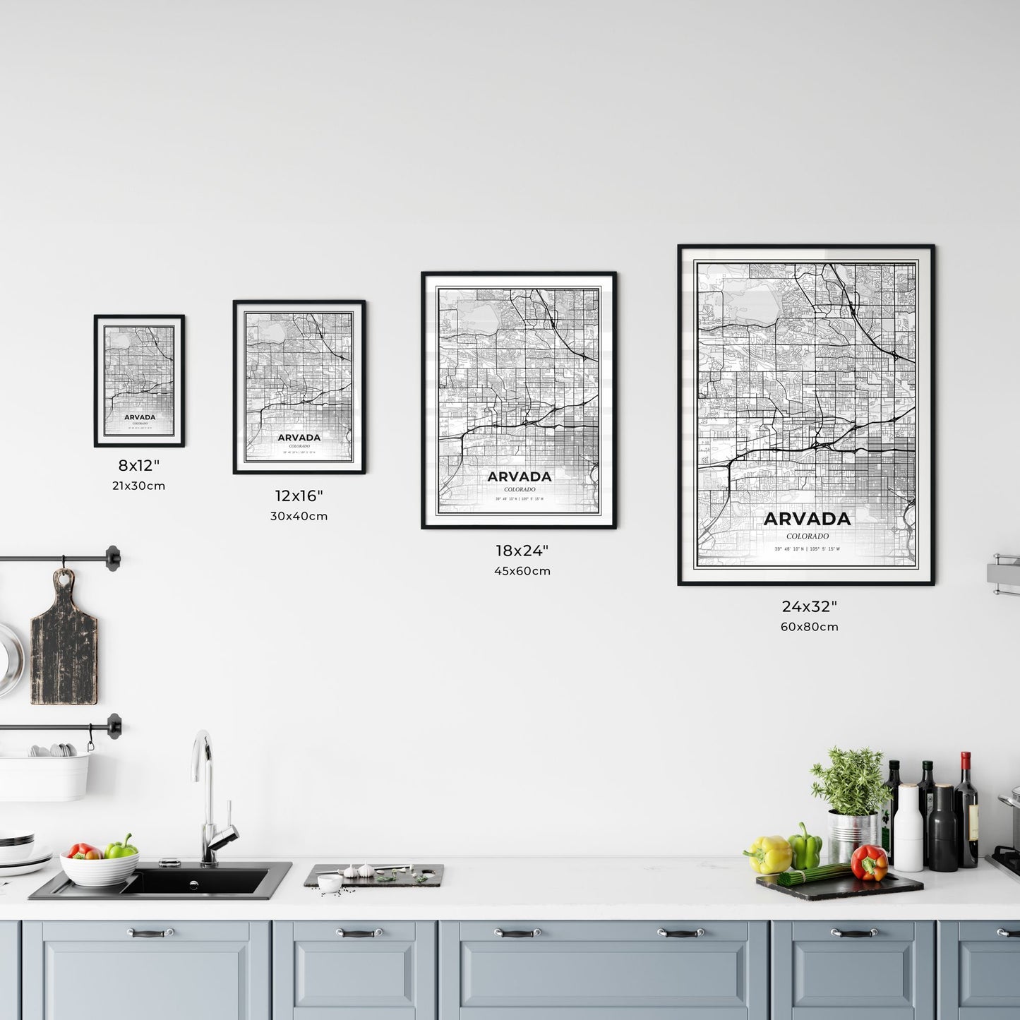 Arvada Colorado - Customizable Modern City Map