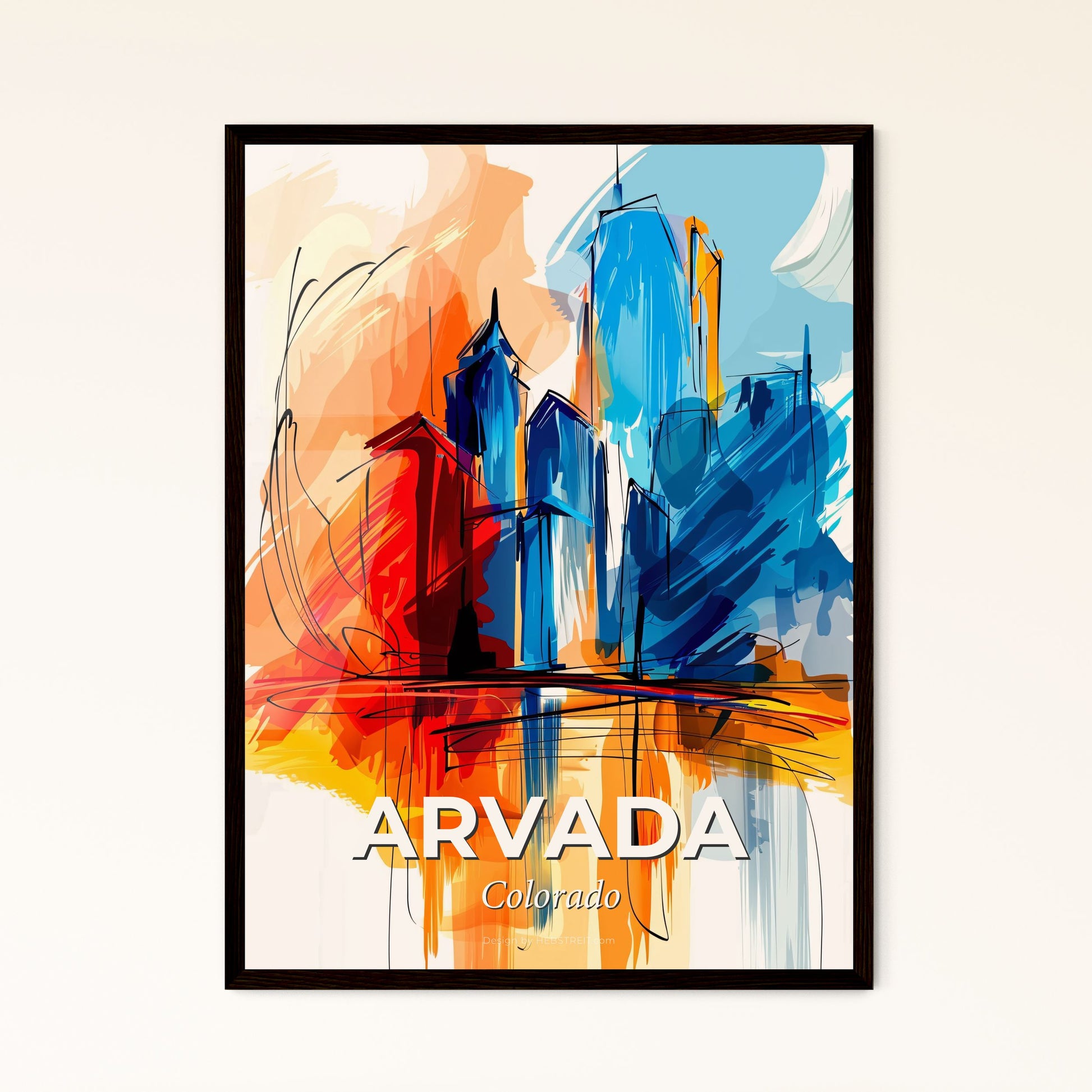 Vibrant Arvada, Colorado - A Painting Of A City